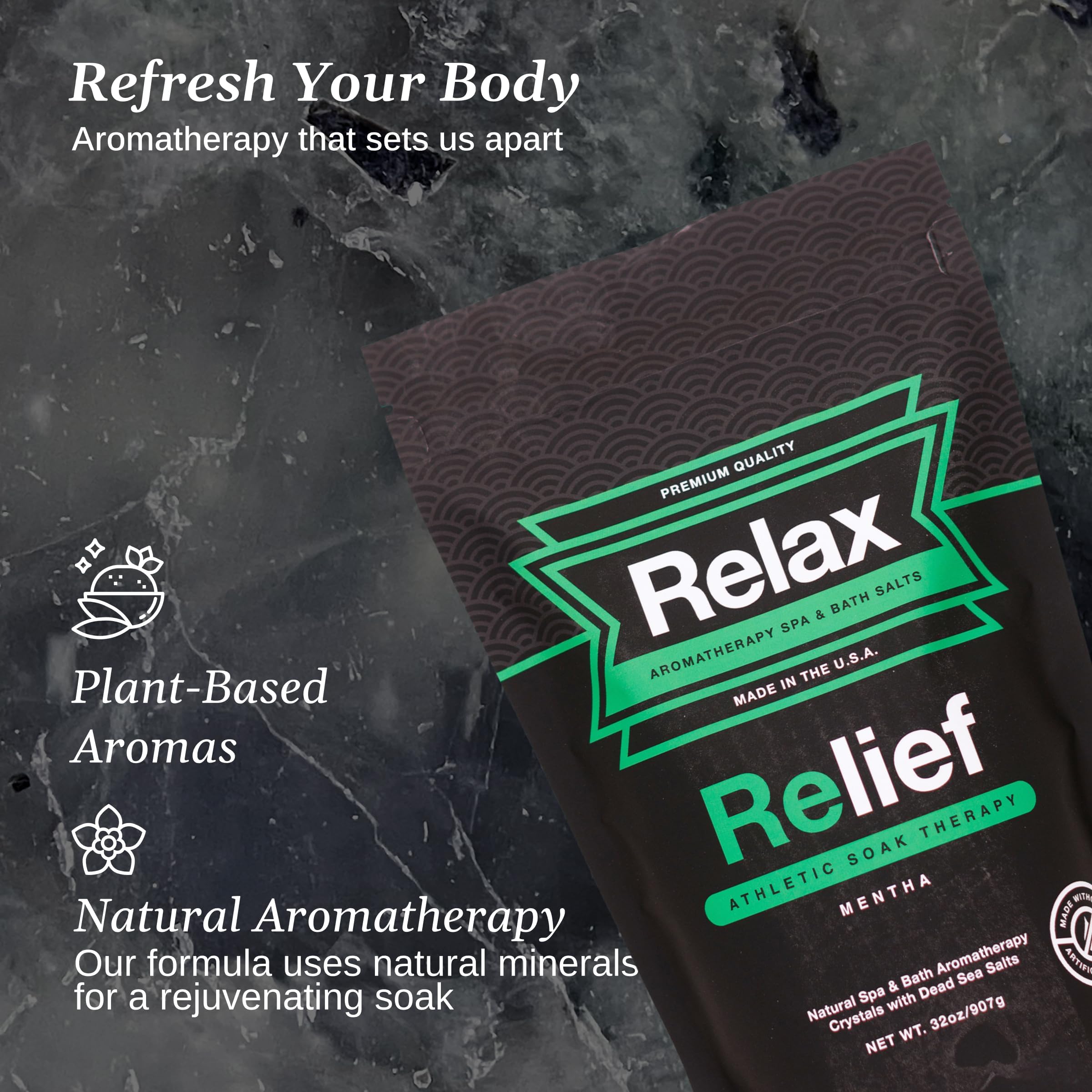 Relax Spa & Bath, Epsom & Sali del Mar Morto, sali da bagno per aromaterapia per vasca idromassaggio, bagno o spa, infusi con magnesio, sollievo per terapia atletica