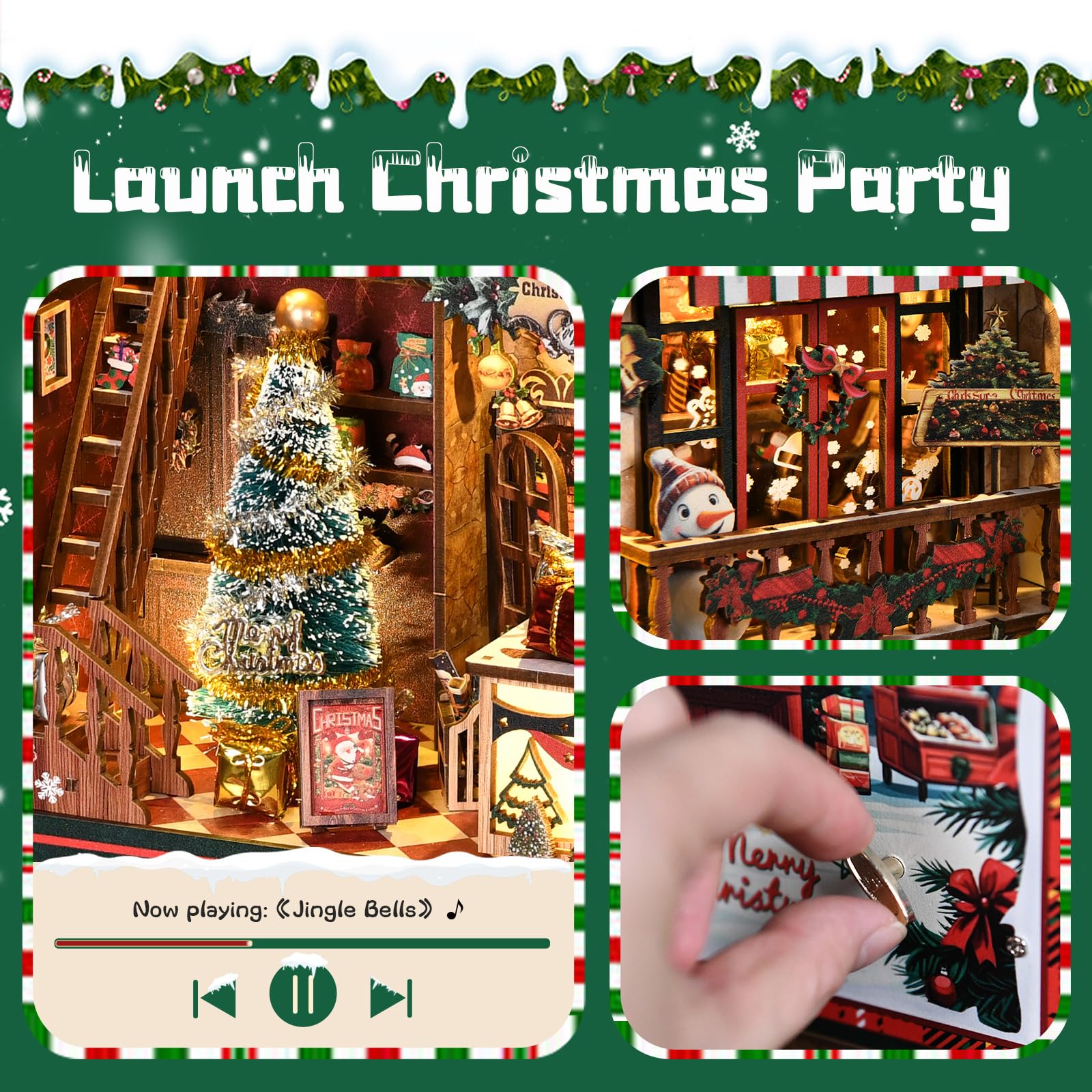 Amazon | Tecnock 3D ブックヌック キット クリスマスショップ DIY