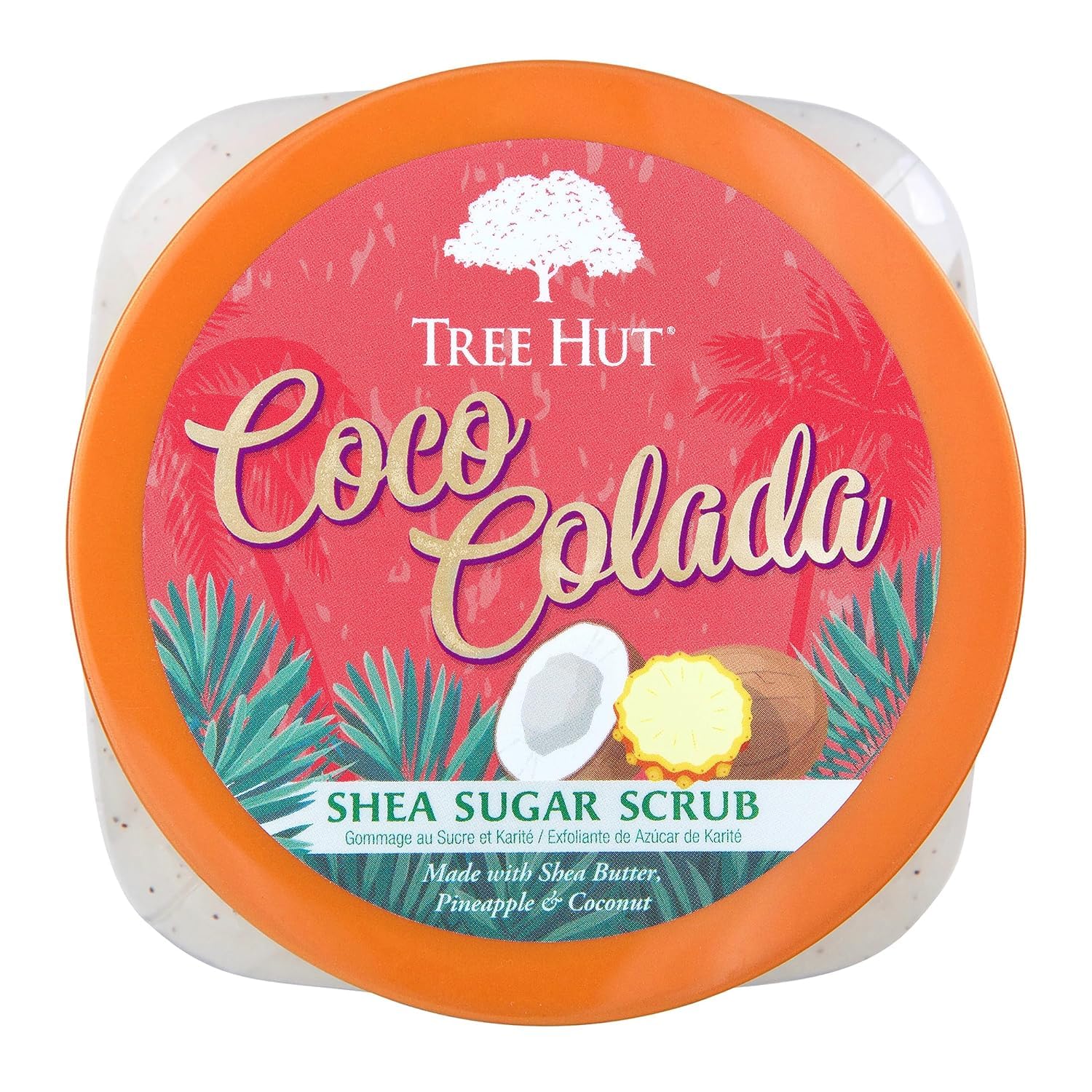 Tree Hut - Cukier Peeling do ciała - Coco Colada - Garnek 510 g - Zawiera ananas i masło shea - Pomaga przywrócić blask skóry - głęboko odżywia i zmiękcza suchą skórę