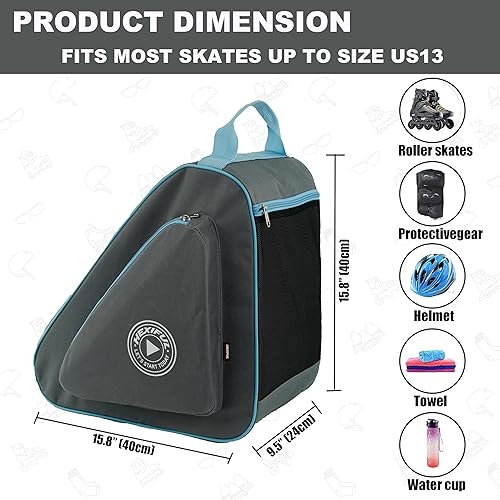 Miniatura 65 de Bolsa de patinaje para patines de hielo, en línea, patines y cuádruples - Niños y adultos Arco iris/Leo