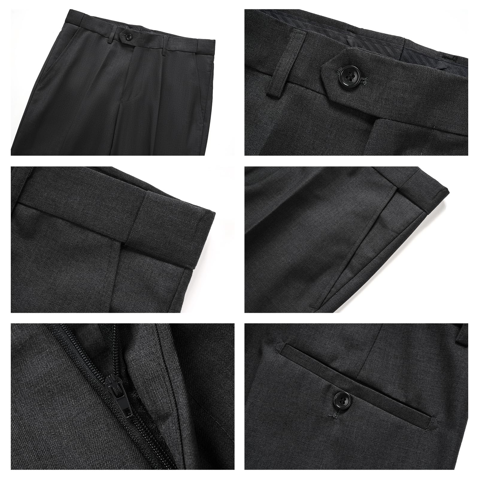 KUDORO Abito da Uomo 3 Pezzi Slim Fit Abiti da Sposa Abito Elegante Cerimonia Abito da Smoking Blazer Gilet Pantaloni