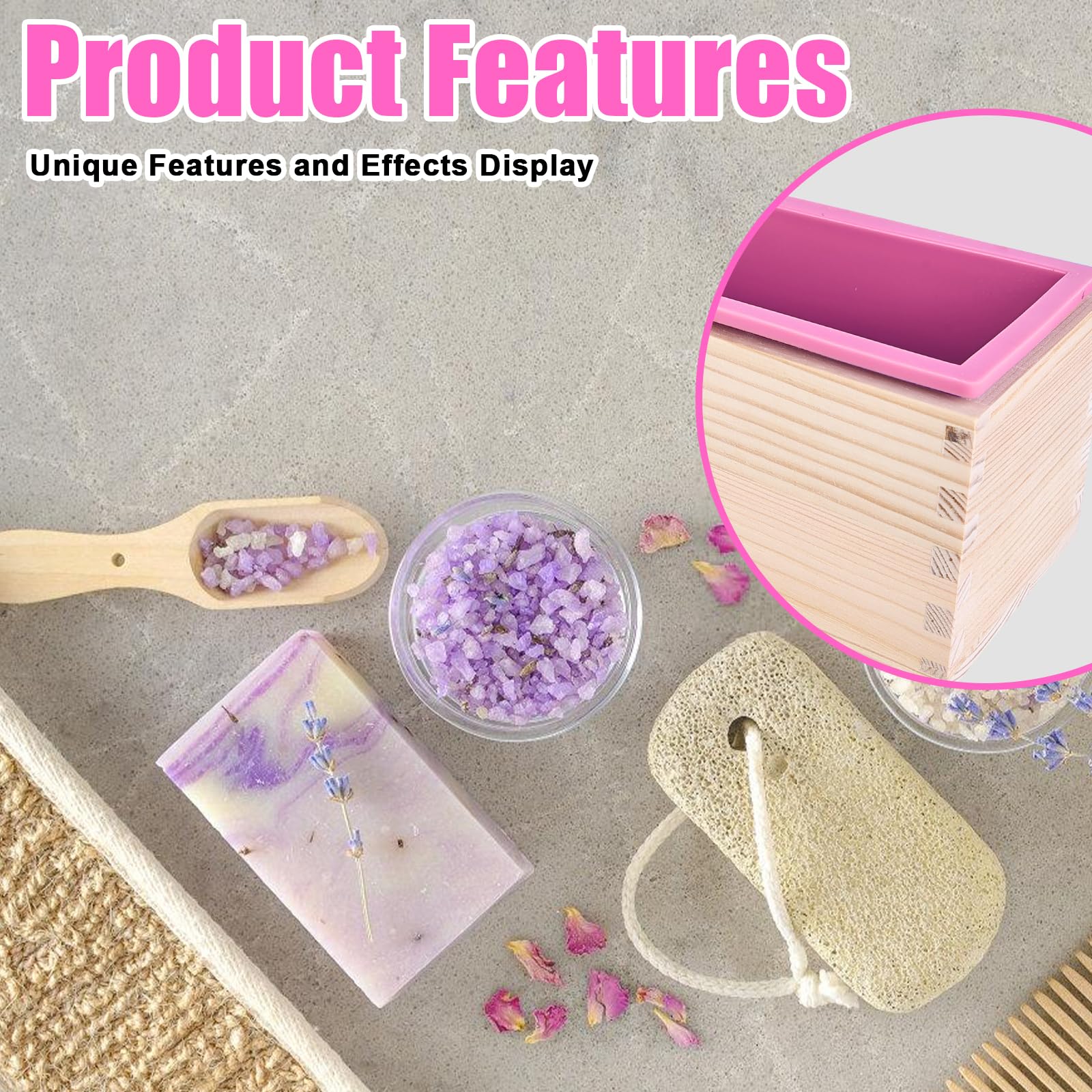 Stampo Silicone Per Saponette 3 Pezzi - 6 Cavità Rettangolari Per Sapone Fai Da Te E Cucina - Foto 6