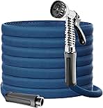 Gotron Garden Hose 50ft, Non-Expanding Lightweight Water Hose with 7 Function Nozzle & 360° Swivel Grip, Flexible, Kink-Free, Wear-Resistant, Leak-Proof, 3/4