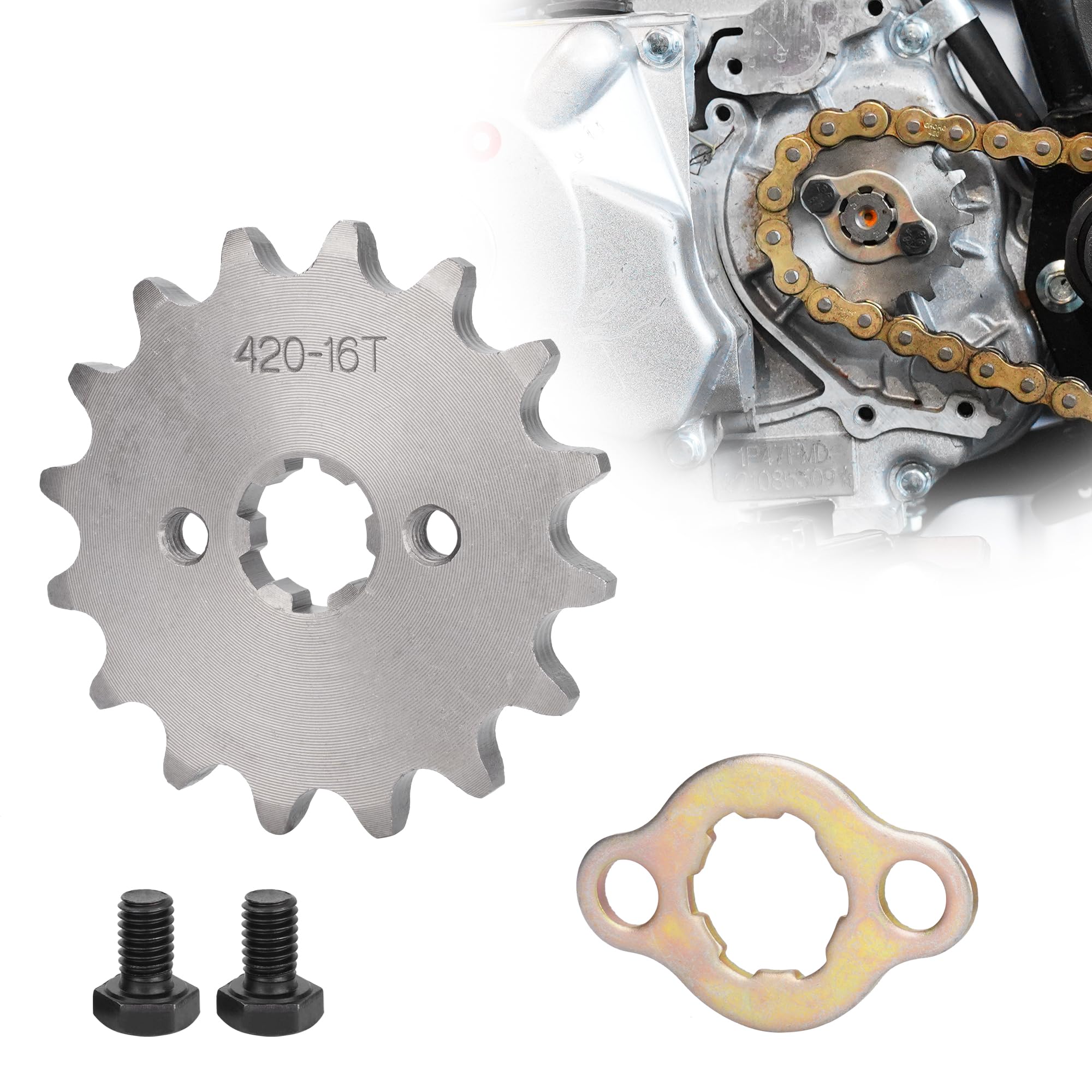 Pignon De Chaîne Avant 420-10T 17mm Pour Pit Bike 50-140cc - Argent/gris, Compatible ATV, Dirt Bike - Installation Facile - 4