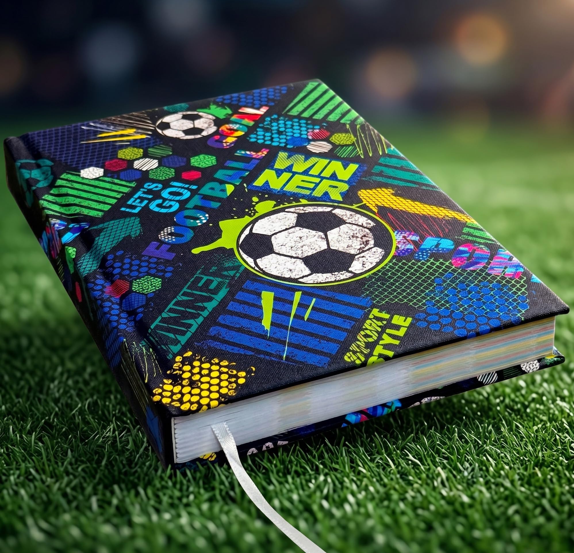 Pack Rentrée Scolaire Garçon Motif 5 Pièces - Sac à Dos École Primaire, Trousse Garnie 3 Compartiments, Gourde Isotherme, Agenda et Trousse Ronde - Kit Complet CP-CM2 (6-11 Ans) Goal Power