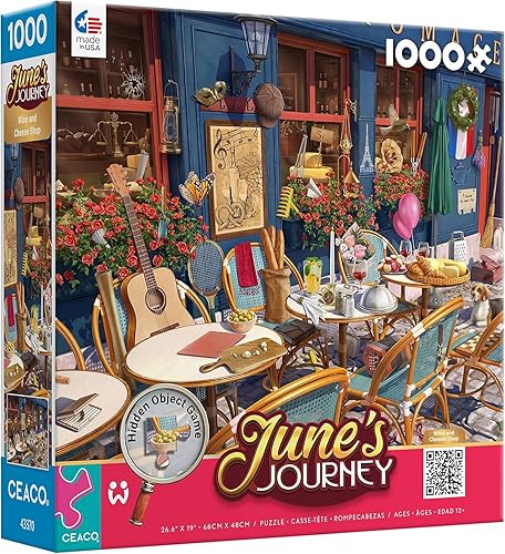 Ceaco - Junie's Journey - Wine & Cheese Shop - Rompecabezas de 1000 piezas