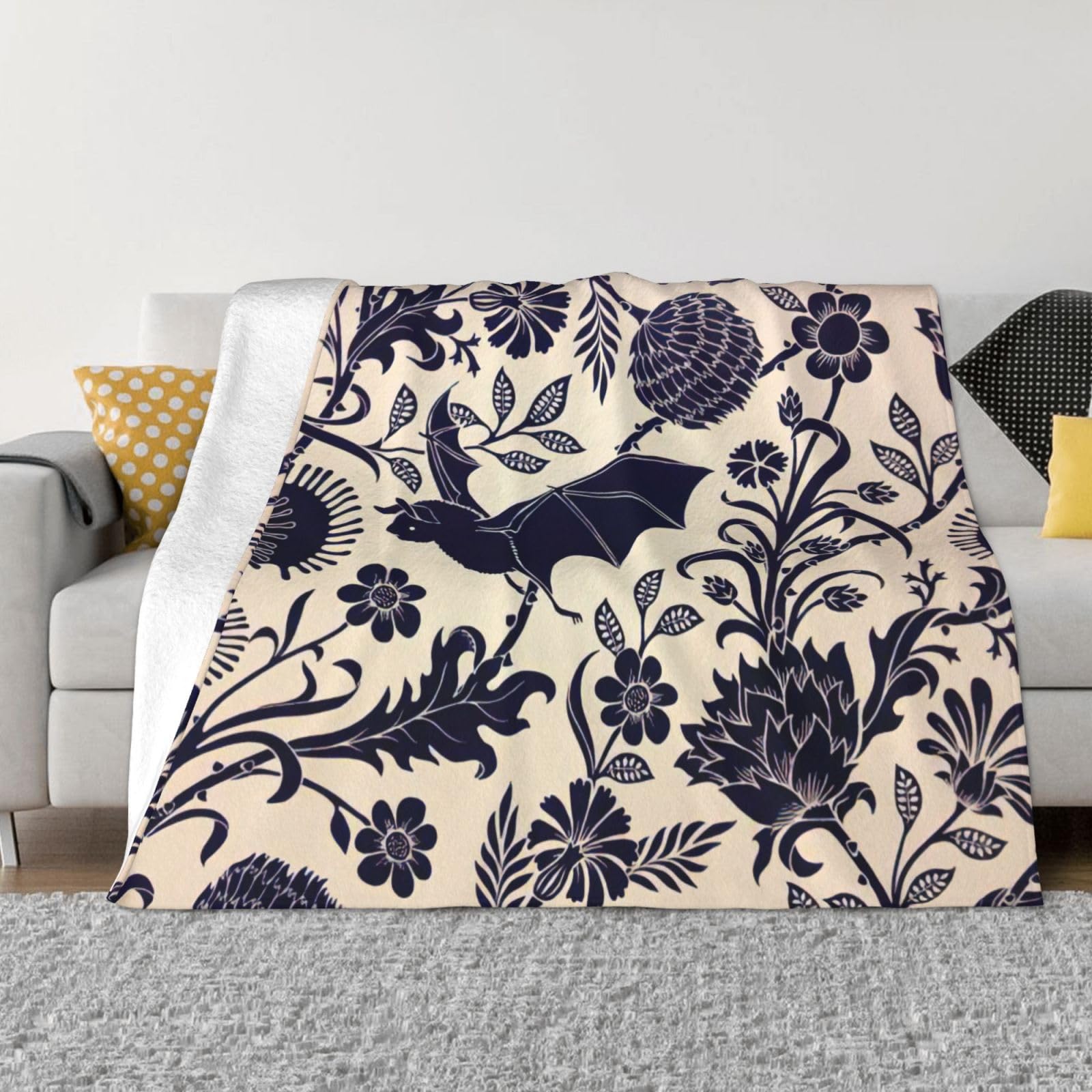Couverture flanelle chauve-souris EdWal 152x127 cm plaid chaud