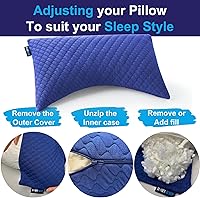 Vista 2 de Sidney Sleep Almohada para personas que duermen de lado y de espalda, comodidad para el dolor de cuello y hombros, relleno de espuma viscoelástica