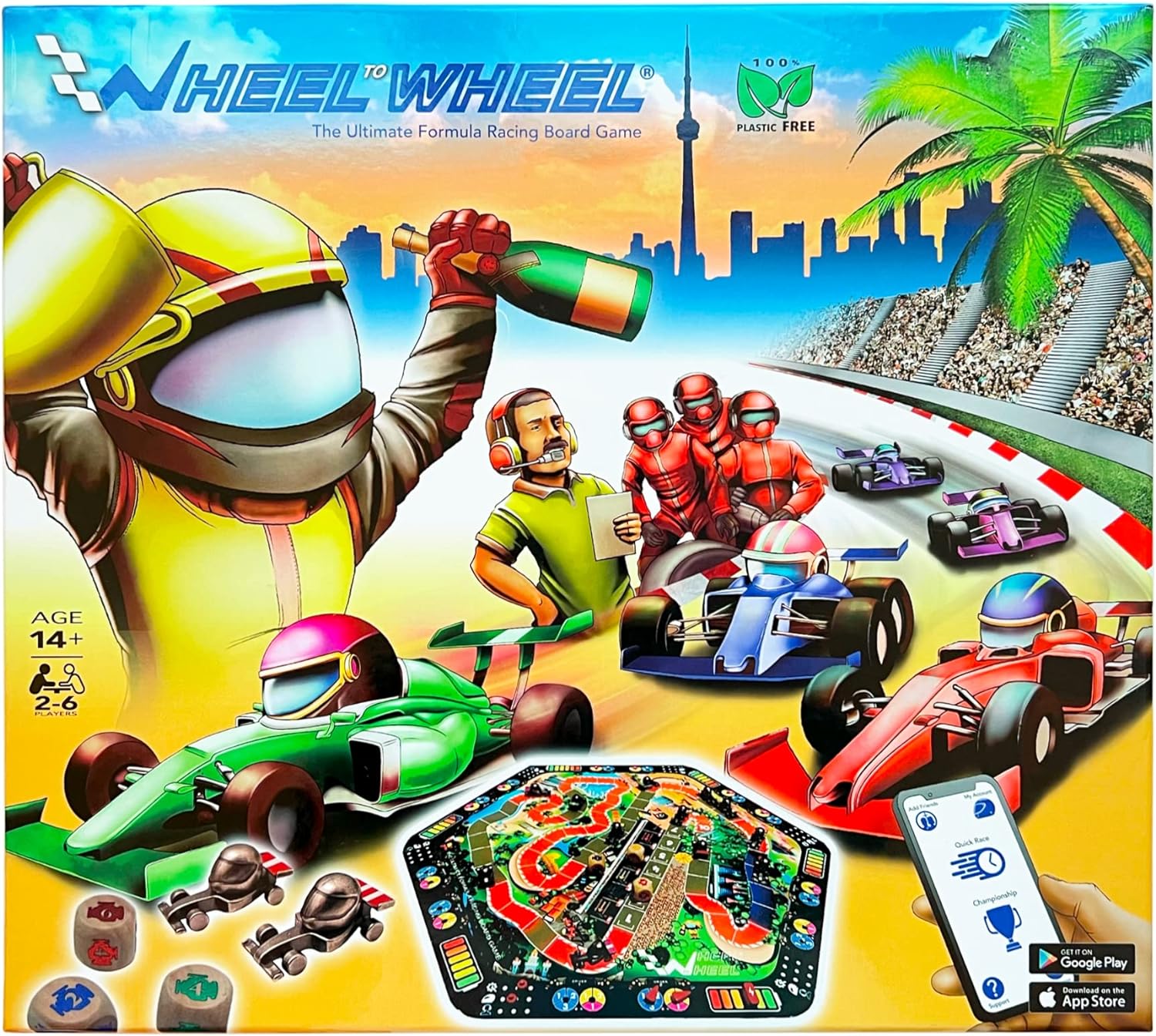 Amazon Wheel To Wheel® フォーミュラレーシングボードゲーム オリジナル ボードゲーム おもちゃ