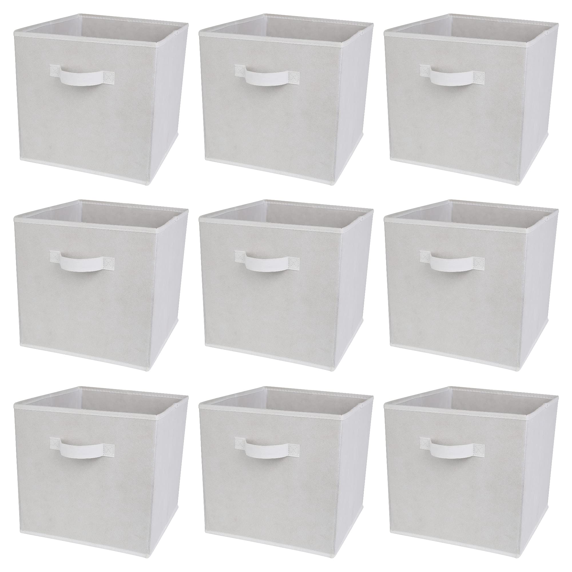 Charles Jacobs 9 White Drawers White Fabric Drawers For Cube Storage Units - 9 Drawer Set