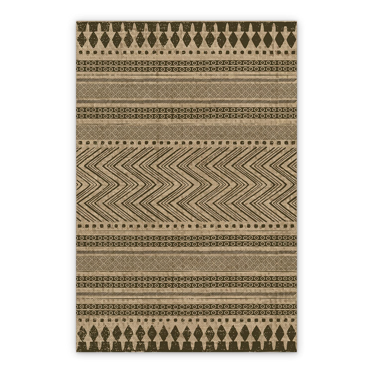 Tapis en Vinyle Coloray 70x105cm PVC pour Cuisine et Bain aux Modèles Ethniques