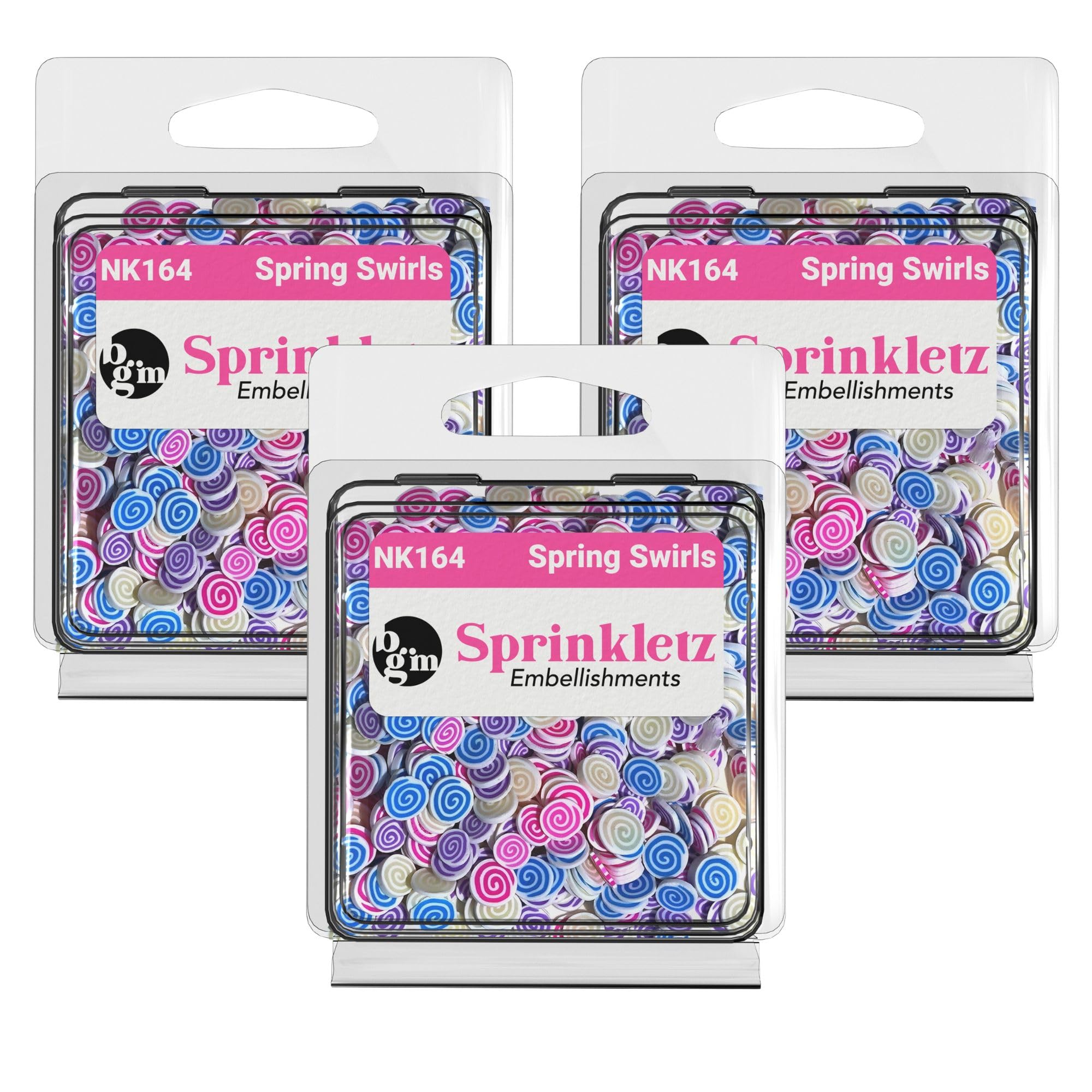BUTTONS GALORE, INC SPRINKLETS EMBLLSMNT SPRNG SWRL, Spring Swirlz