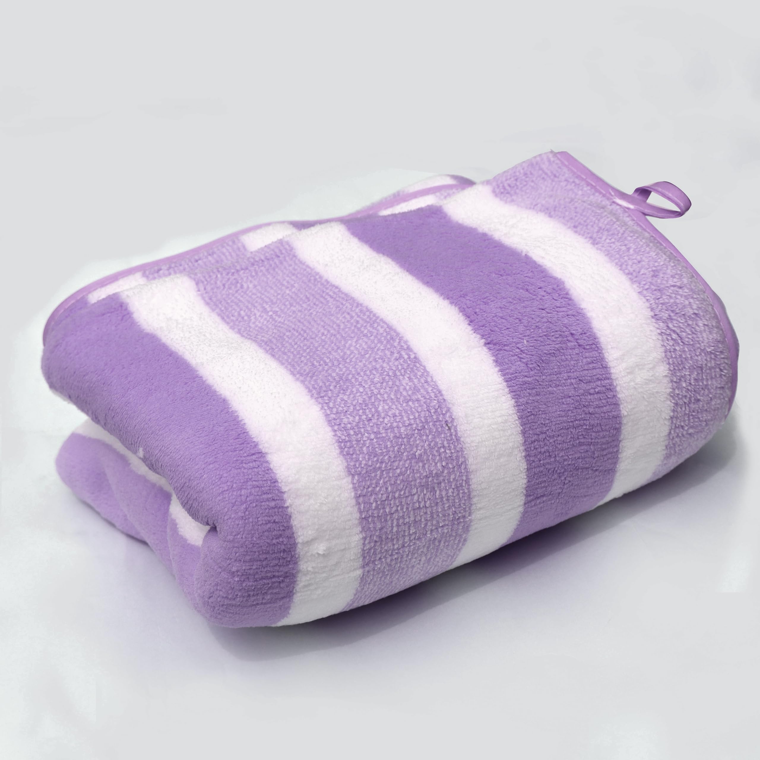 Pure Source India Quick Dry Microfiber 140x70 CM Strips Pattern Hand Bath Towels, Spa Face Bath Towel for Men & Women (Purple)-image-49