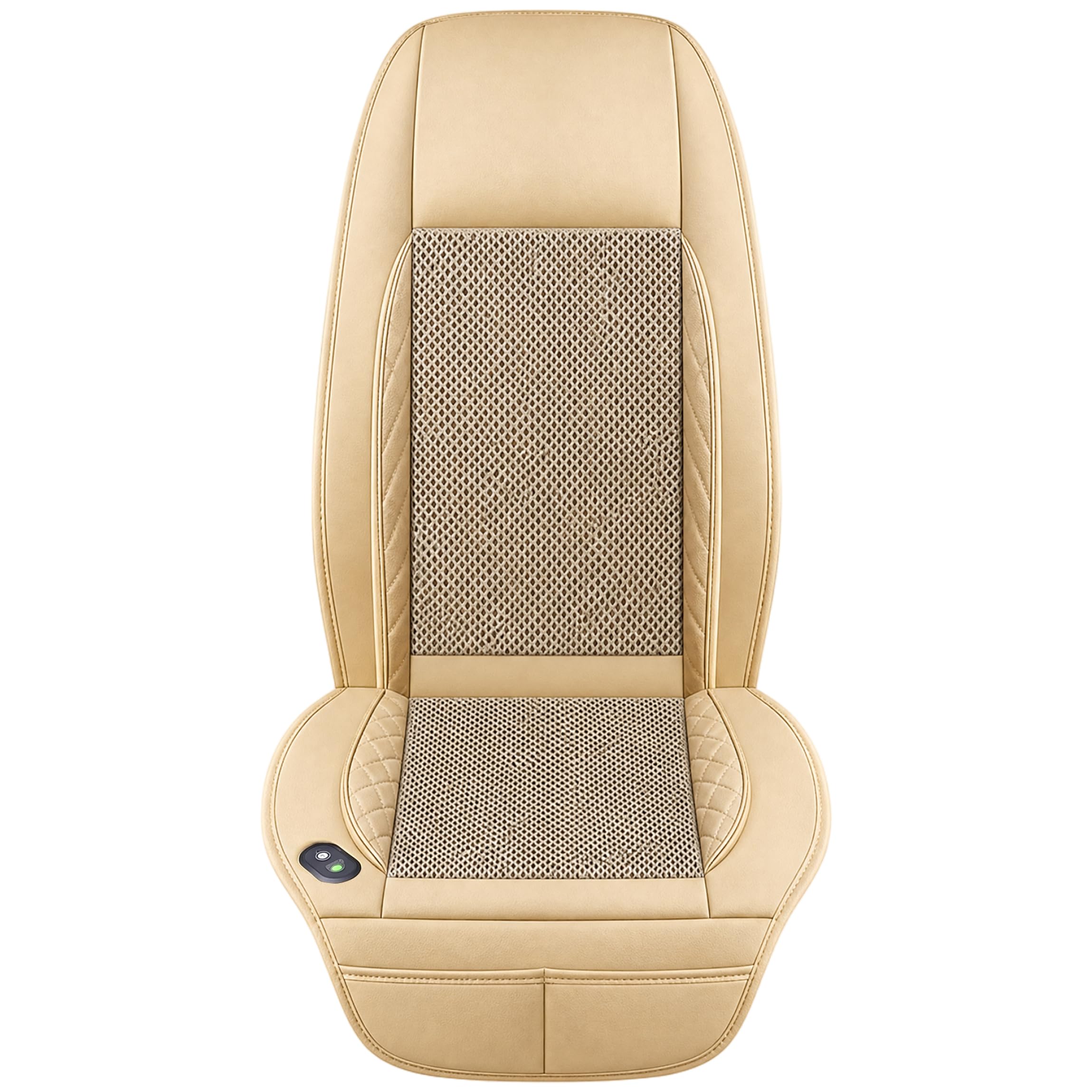 Funda de asiento de coche antideslizante y transpirable, cojín ajustable para asientos de coche con velocidad del viento, enfriador de asiento de verano para camión, SUV, silla de oficina, color