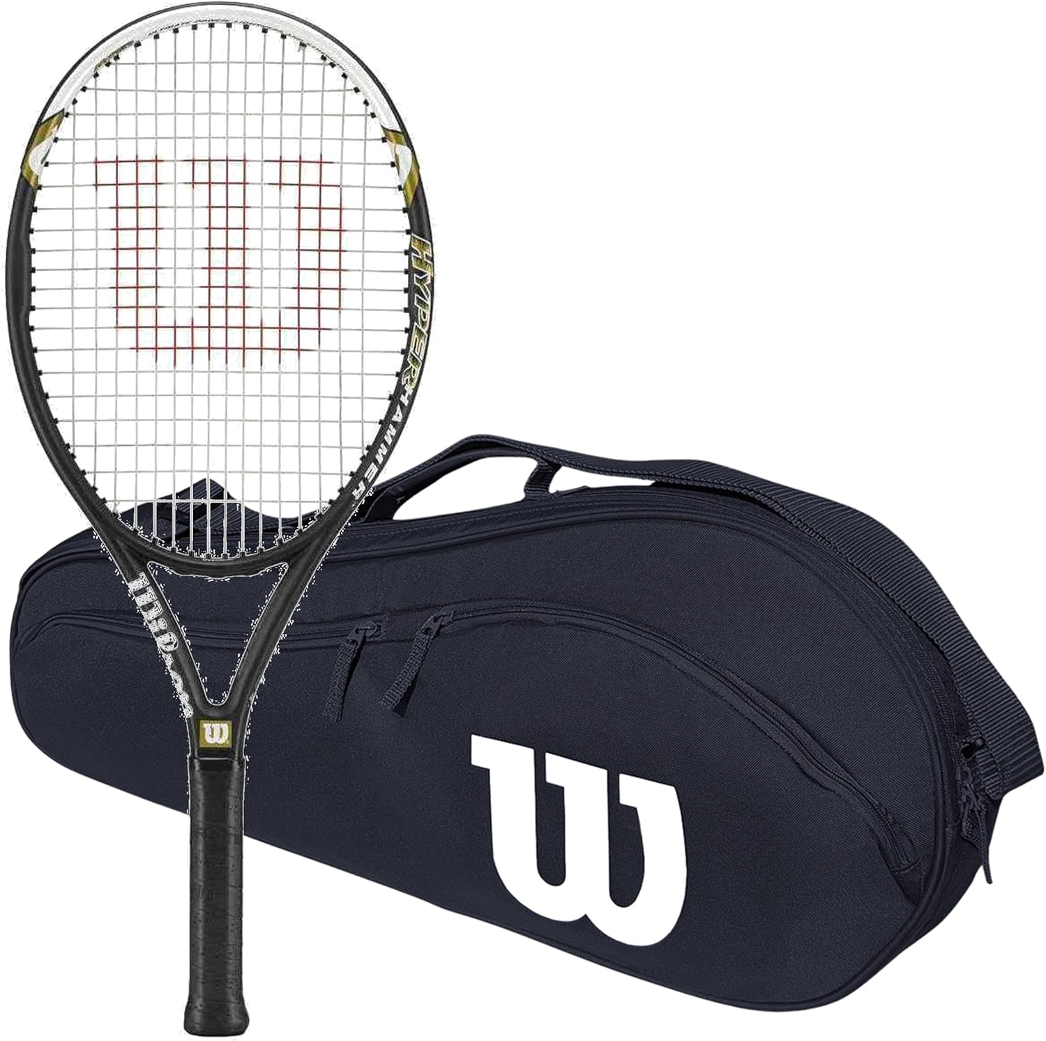 Wilson Hyper Hammer 5.3 Oversized/Extended Tennis Racquet Set or Kit Bundled with an Advantage 2.5 Tennis Bag or Backpack