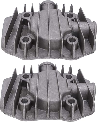 2Pcs Air Compressor Cylinder, Head Small 2.5 3P Air Compressor Cooling Parts, 48mm X 62mm Aluminum Cylinder Head for Efficient Cooling