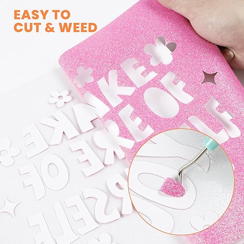 Miniatura 58 de HTVRONT - Rollo de vinilo termotransferible, 12 in x 8 ft, para diseños en camisetas, fácil de cortar y despegar, para planchar y máquinas Cricut