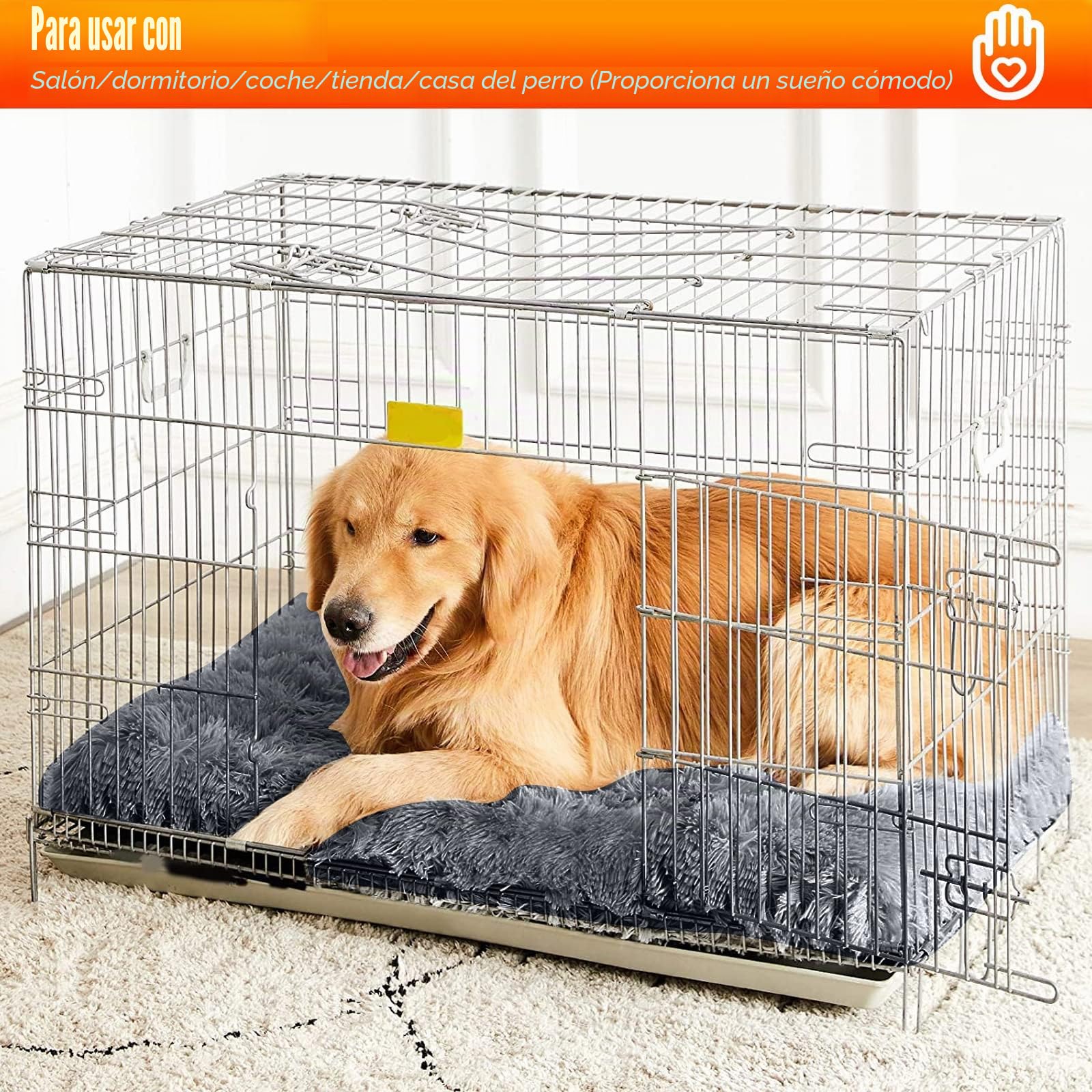 PETCUTE Cojín Ortopédico para Perros,Lavable,Colchoneta para Perros,XL | Cama para Perros y Gatos,Desenfundable Cómodo Suave y Cálida,Cama para Mascotas con Parte Inferior Antideslizante