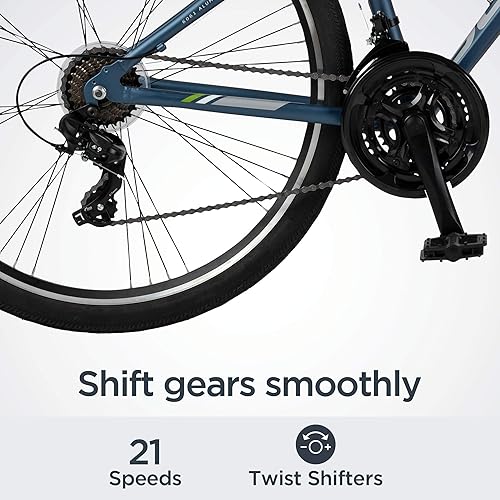 Miniatura 4 de Schwinn Network - Bicicleta híbrida para adultos ruedas 700c transmisión de 21 velocidades frenos de tracción lineales