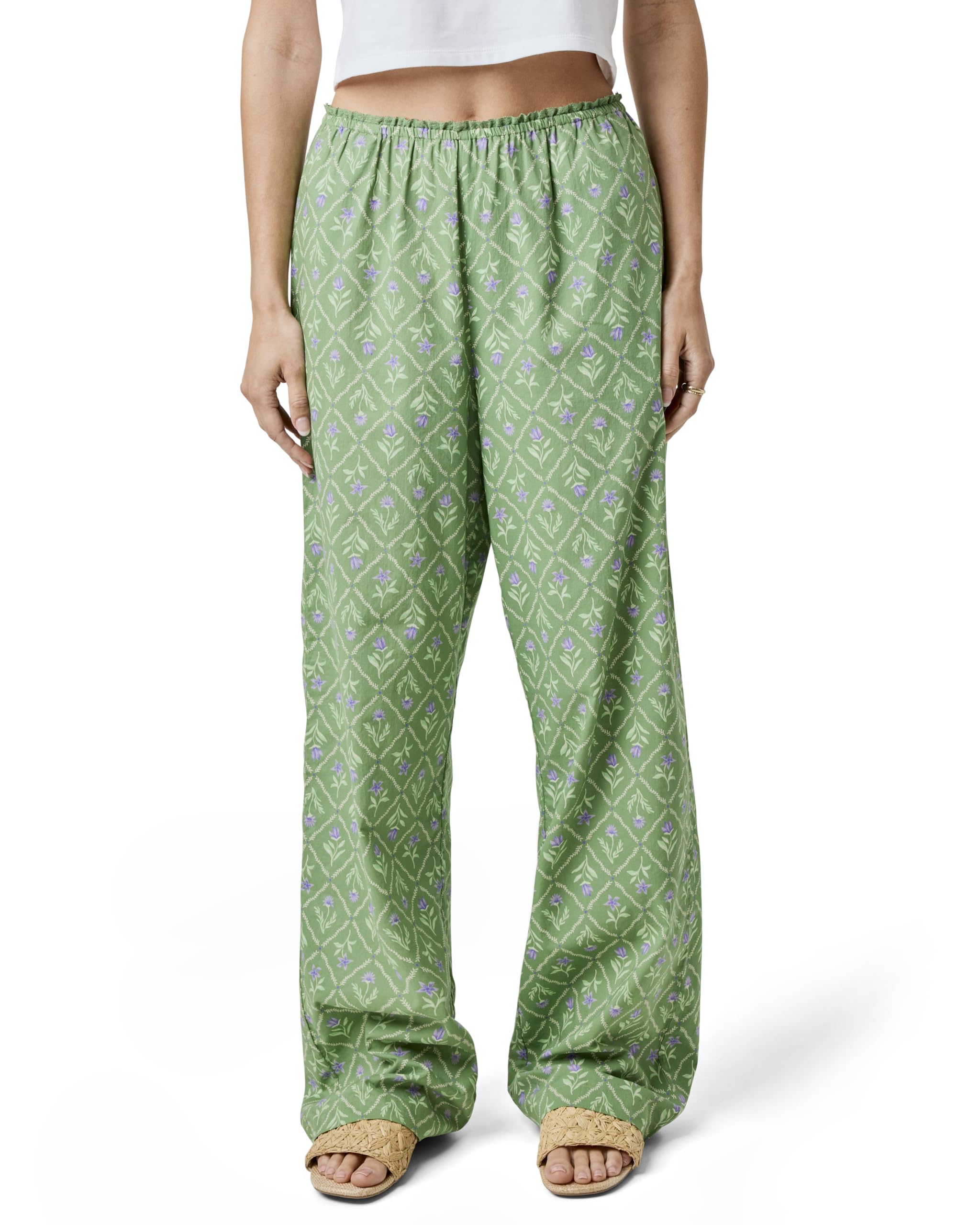 florence by mills Womens Cabana Dreams Collection Wide Leg Lace Trim Pant