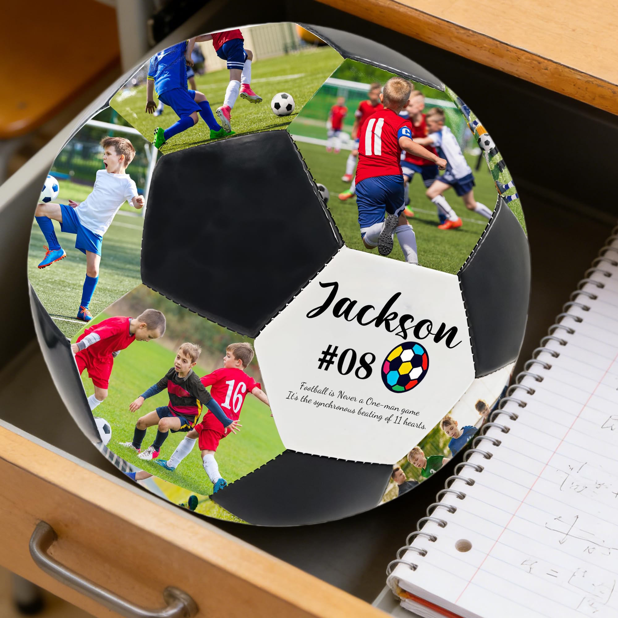 Pallone da Calcio Personalizzato con Nome e Foto - Regalo per Uomo, Papà, Fidanzato - Compleanno, Natale, Anniversario - Allenatore, Sportivo, Tifoso