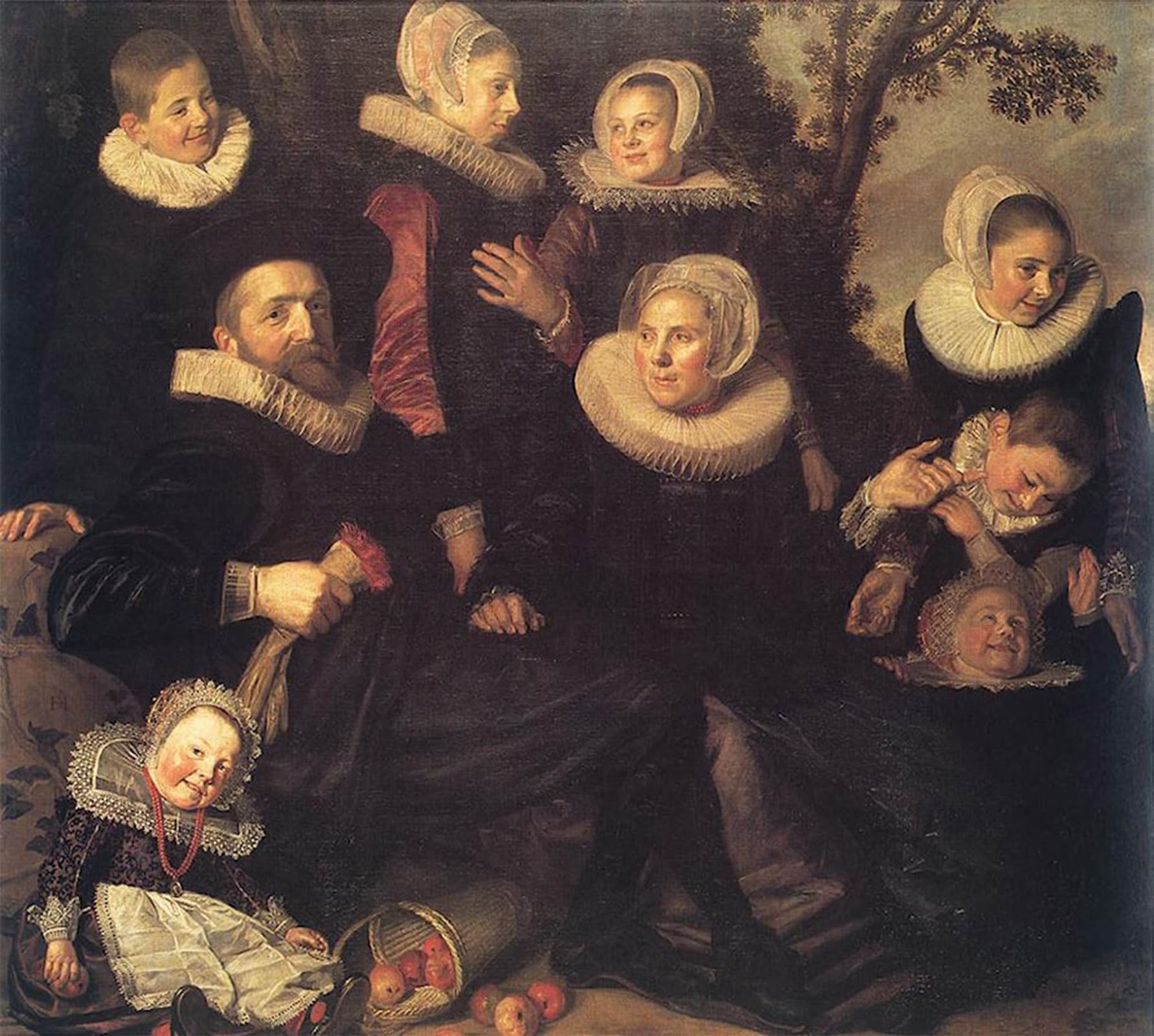 ARTXLXXBN Famous Painting Canvas Artwork Graffiti Print Family Portrait in a Landscape Frans Hals Portrait Canvas Image for Home Decor 60x90cm