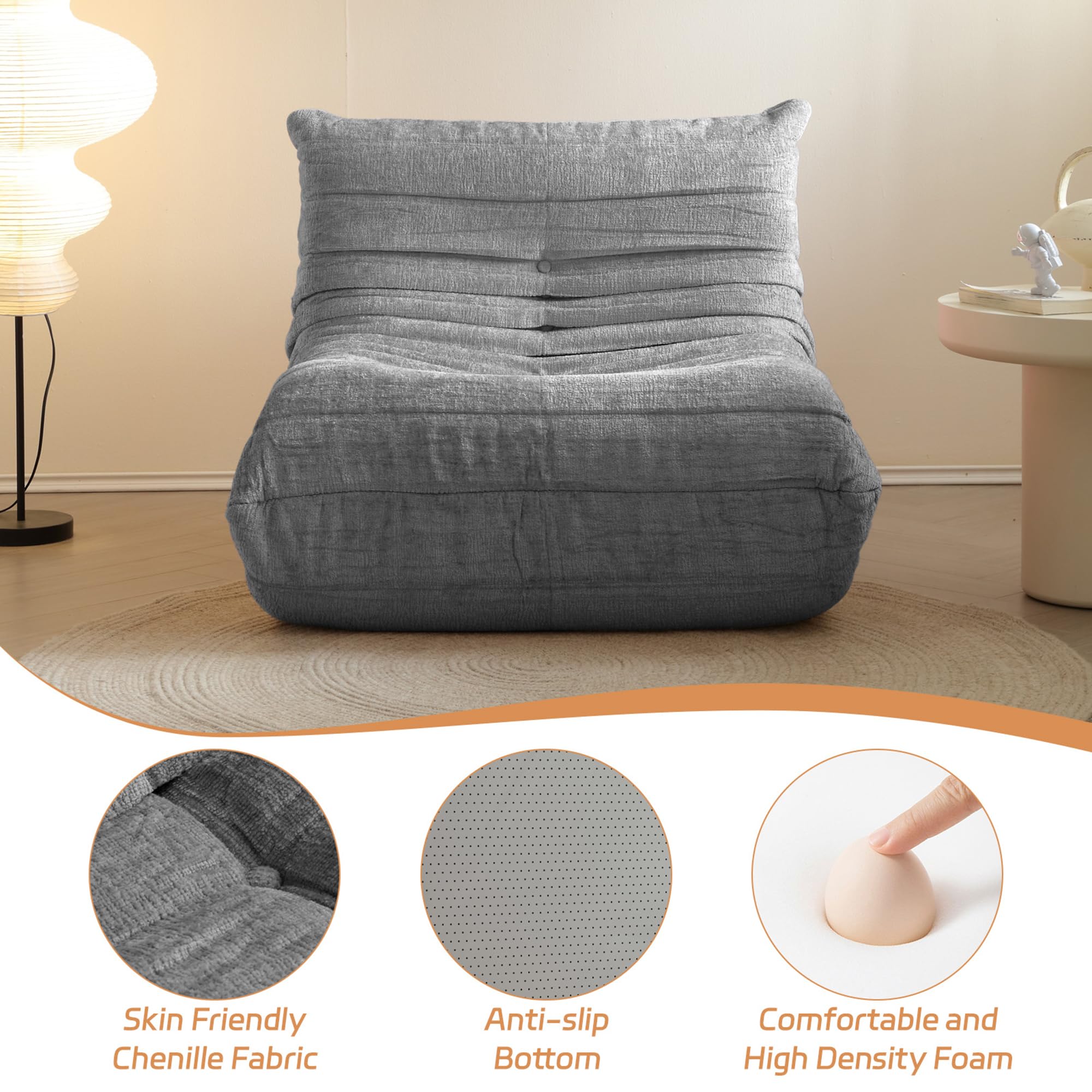 Bohnenbeutelstuhl Kamin Togo Stuhl - Großes Faules Bodensofa