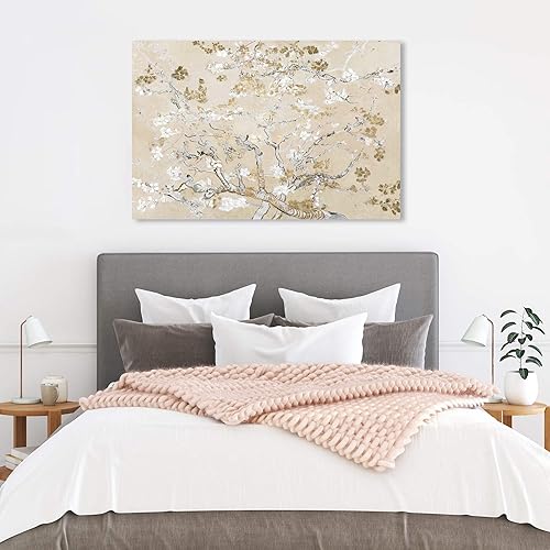 Miniatura 3 de The Oliver Gal Artist Co. Lienzo decorativo floral y botánico para pared, diseño de Van Gogh in Golden Blossoms Inspiration, decoración del hogar,