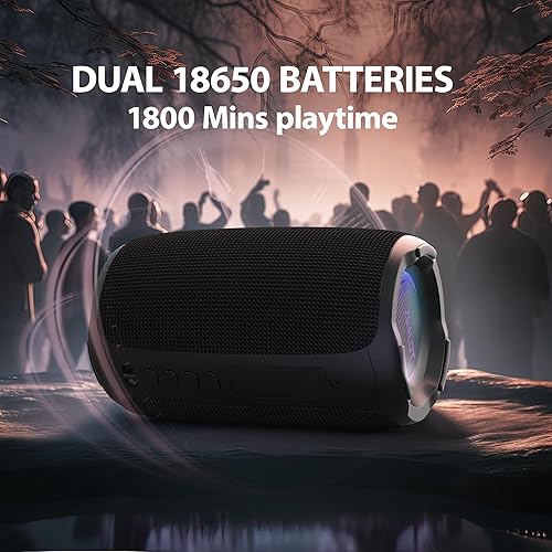 Miniatura 5 de ZEALOT Altavoz Bluetooth, altavoz inalámbrico impermeable IPX7 con sonido estéreo fuerte de 20 W, altavoces portátiles para exteriores con Bluetooth