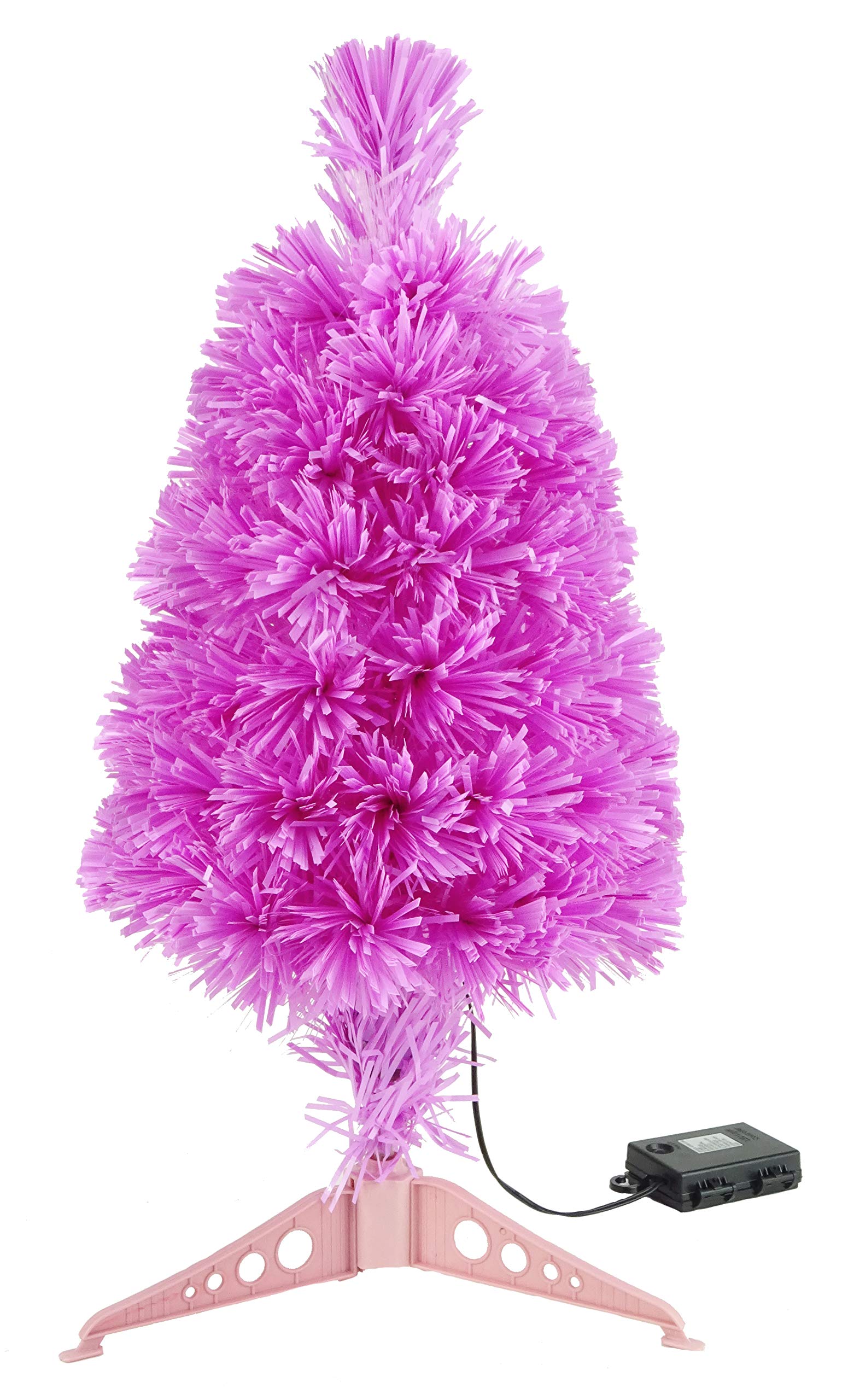 Christmas Concepts Pink Christmas Concepts® 60Cm (24'') Fibre Optic Christmas Tree With Battery Operated Led Colour Changing Lights