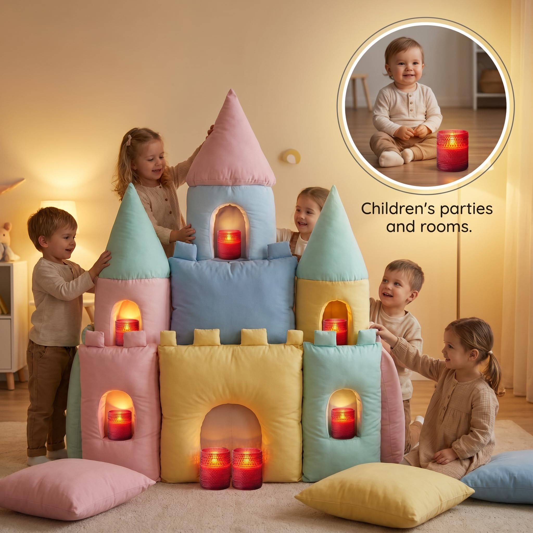 VENTA Candele senza fiamma in vetro rosso con telecomando, fiamma in movimento in vera cera, candele a LED tremolanti senza fiamma, funzionamento a batteria, timer e dimmer, set da 2 pezzi (10,2 cm