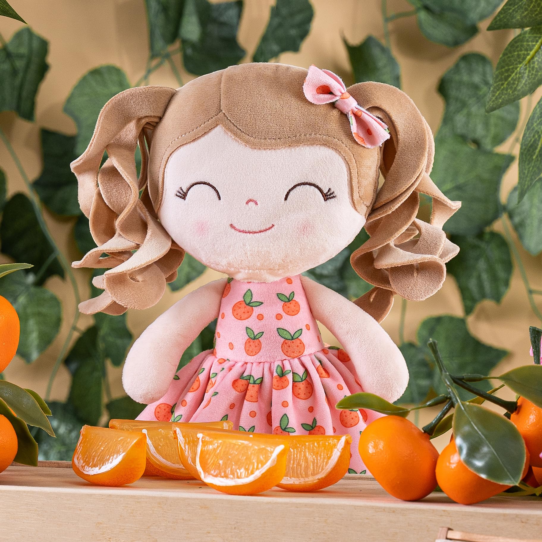 Lullaberry Snuggle Cuties Nora - Muñeca de peluche suave y tierna, regalo para niñas, muñeca de trapo abrazable, Navidad L