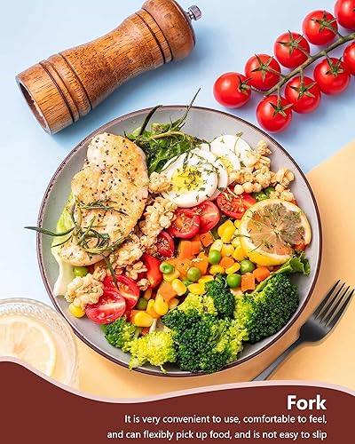 Miniatura 6 de RIS LAN - Juego de cubiertos de 32 piezas con stent, juego de cubiertos de acero inoxidable para 8 juegos de utensilios con cuchillos, cucharas,