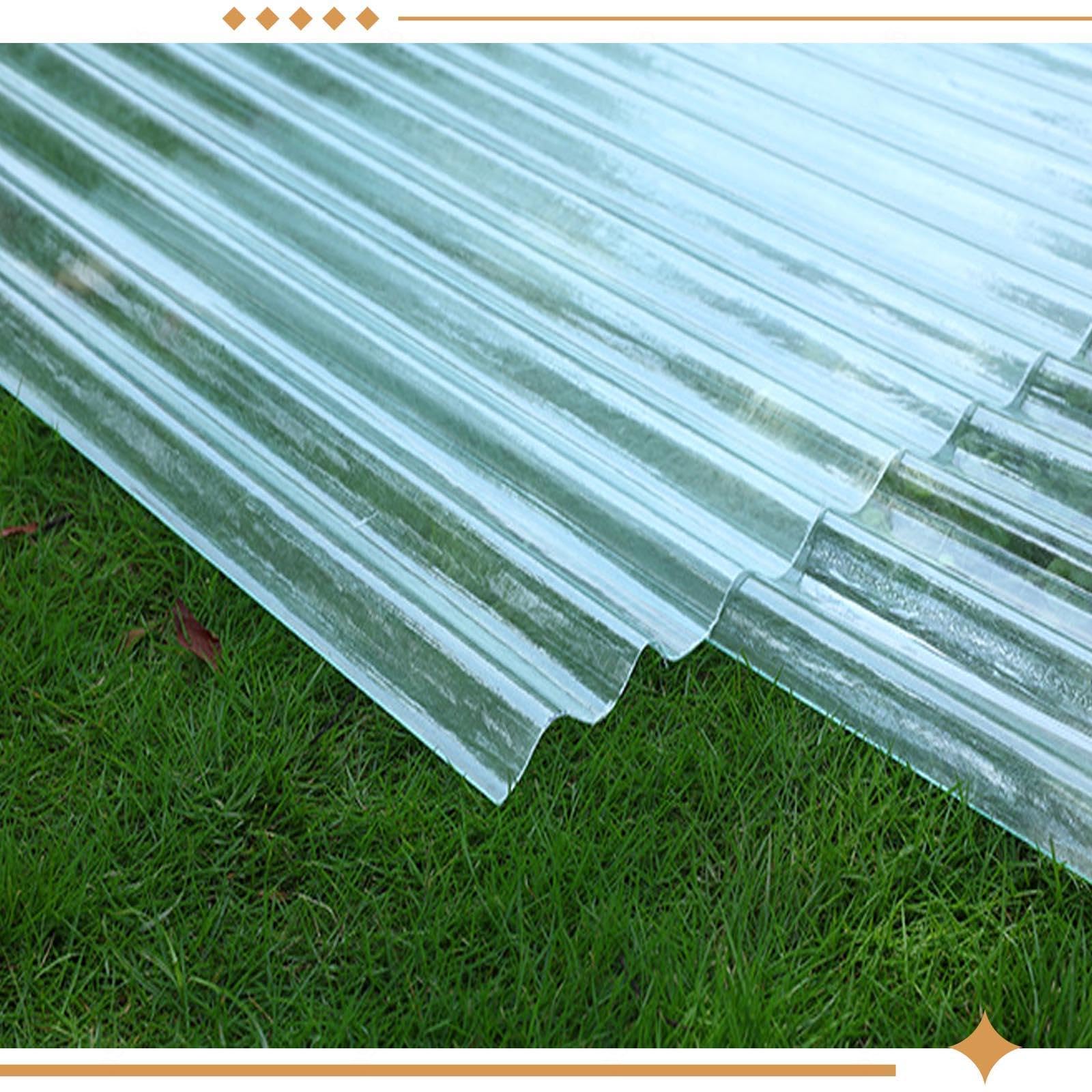 Planchas Transparentes Tejados De Plástico,Placa Ondulada Para Techos De 1mm,Impermeables/Anti-UV,Chapas Perfiladas Techo De Aislamiento,Láminas Corrugadas De Policarbonato,13Pcs-0.9x1.15m/35x45in