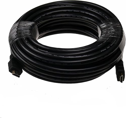 NTW Cable HDMI chapado en oro de alto rendimiento de 50 pies con clasificación de seguridad contra incendios CL2, 26 AWG, Ethernet, alta definición,