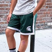 Vista 4 de Ultra Game Pantalones cortos de entrenamiento de baloncesto oficiales de la NCAA Showtime para niños, ajuste clásico