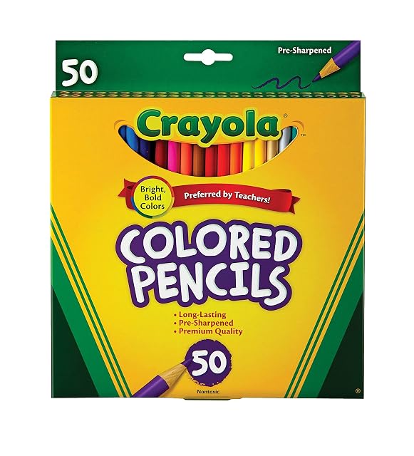 Crayola 50 lápices de colores, proyectos artísticos y colorear