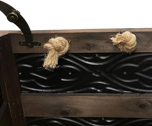 Miniatura 100 de Household Essentials Tronco decorativo antiguo, juego de 3 piezas, pequeño, mediano y grande, panel de abeto chino y MDF, respaldo suave y acento