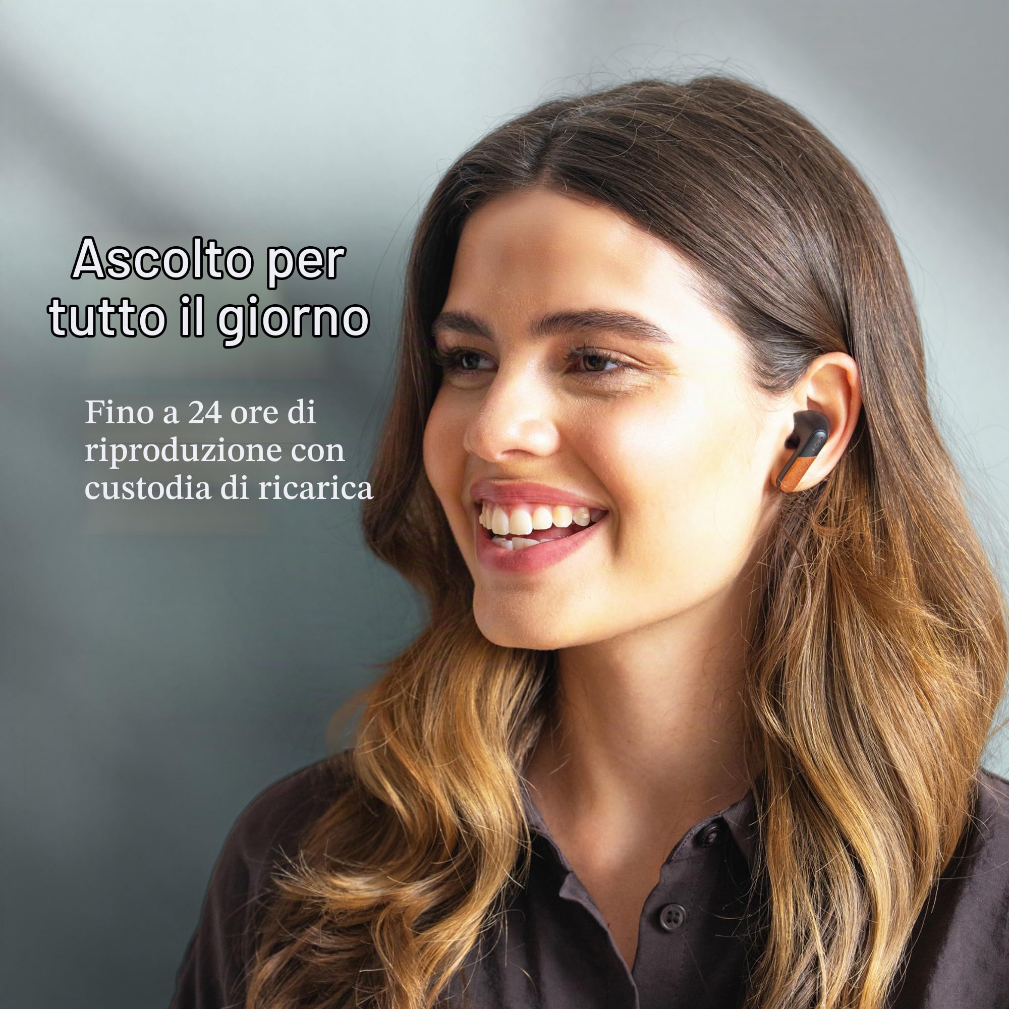 House of Marley Trenchtown ANC Auricolari Bluetooth In Ear - Nero | Cuffie con Cancellazione del Rumore, Microfono, IPX5, 24 Ore Autonomia, Controlli Touch, Materiali Sostenibili