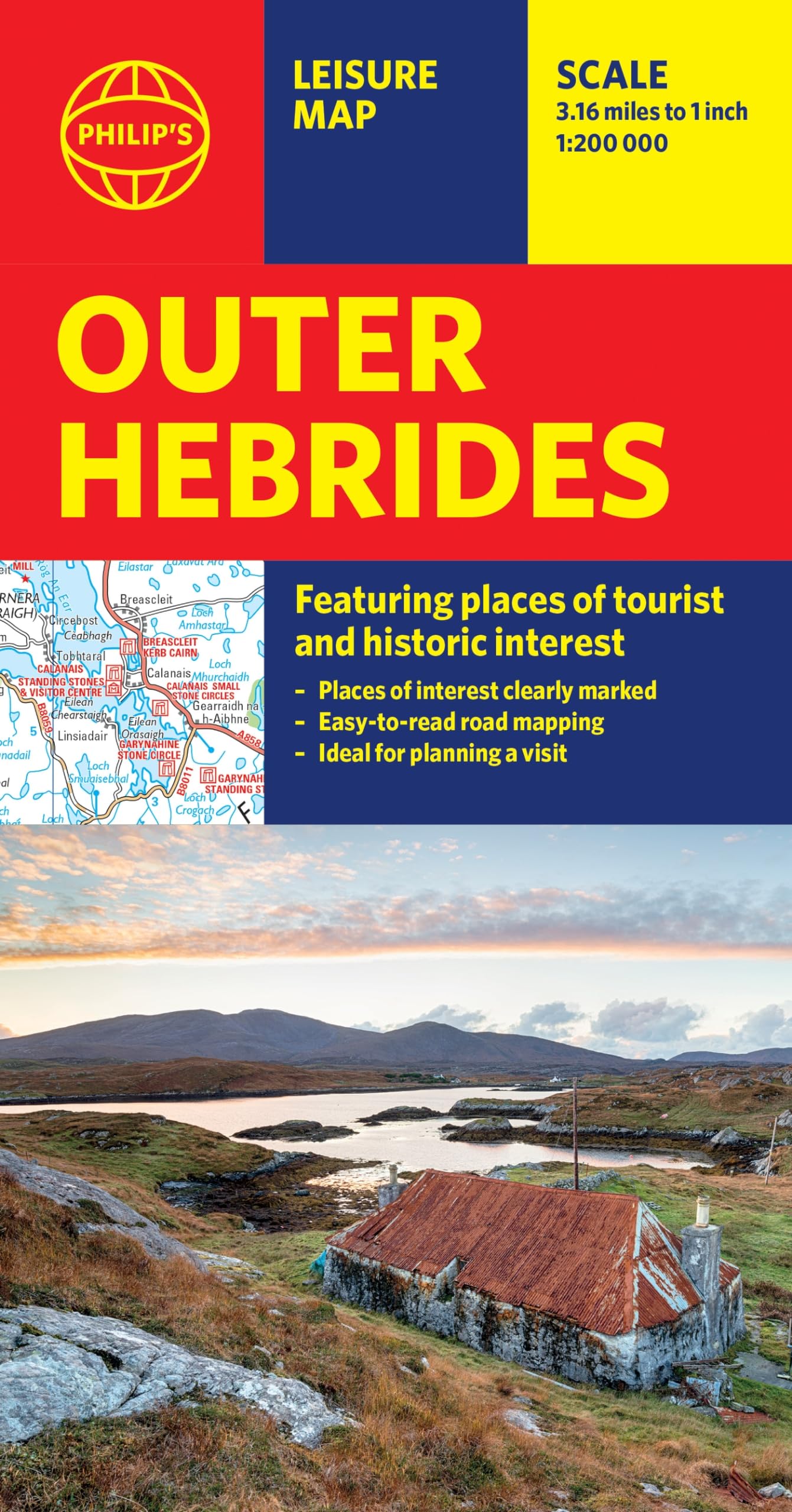 Philip's Outer Hebrides: Leisure and Tourist Map: Featuring Places of Tourist and Historic Interest (Philip's Red Books)