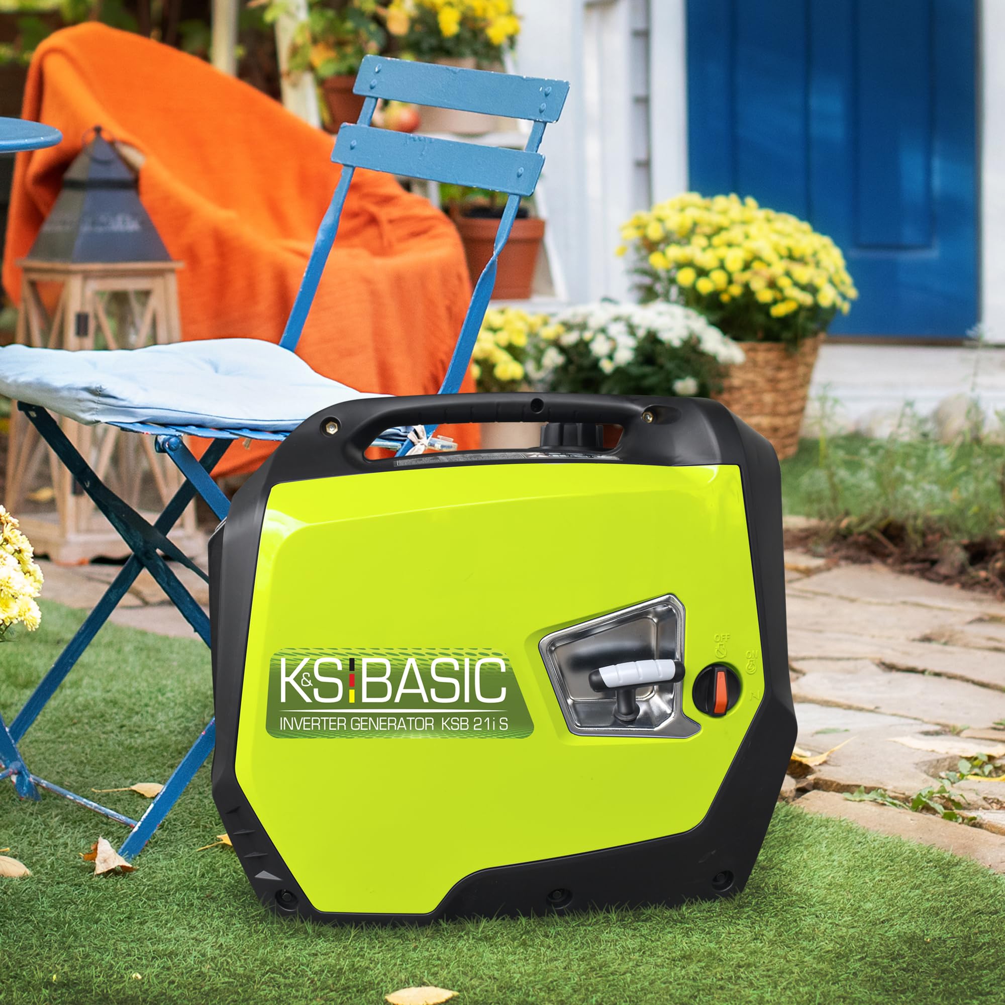 KSB 21i S - Generador de potencia inversor de 2000 W, silencioso, portátil, potencia de onda sinusoidal pura de 4 tiempos para caravana, camping y uso al aire libre