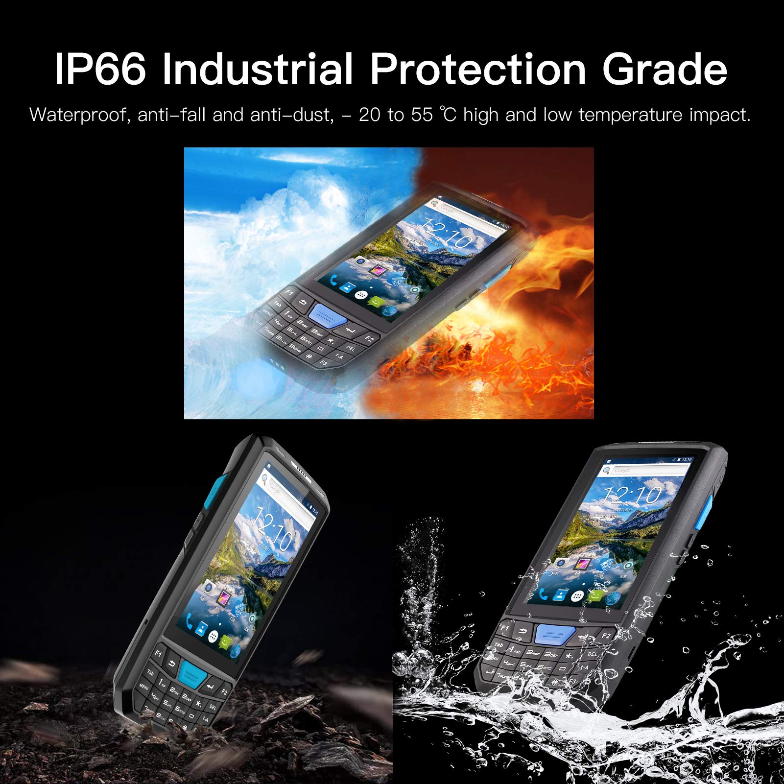 Pda Terminal,Android 8.1 Terminale Pos Palmare Pda 1D / 2D / Qr Scanner Di Codici A Barre Macchina Per L'Inventario Del Raccoglitore Di Dati Computer Mobile 4G Wifi Bt