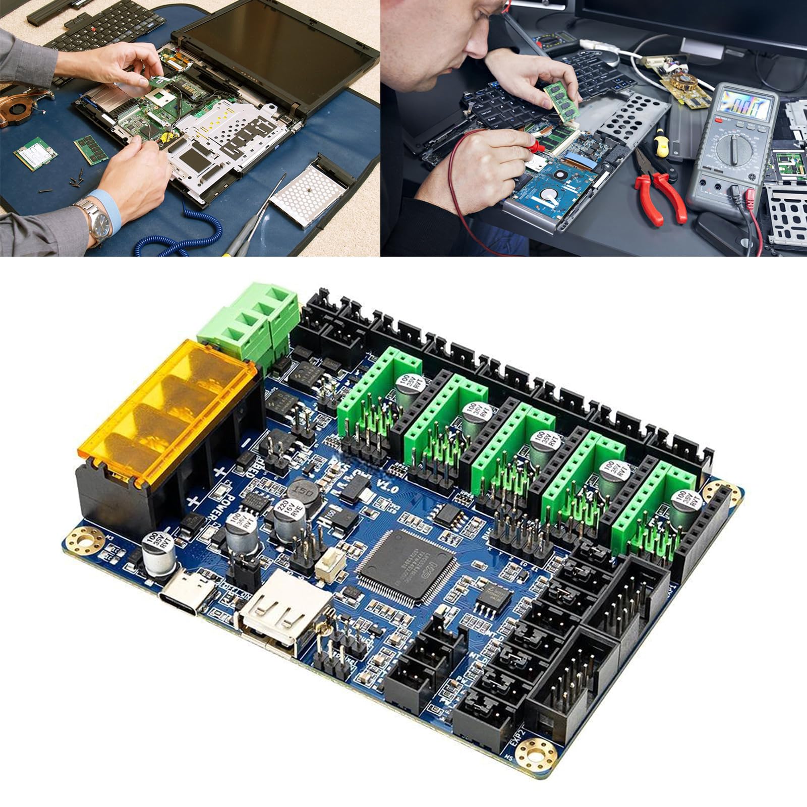 3D Drucker Steuerplatine OWL 32-Bit Doppeldruckkopf Motherboard 150 MHz LPC5528 TS35-Schaltkreis Mainboard Controller Integrierter Schaltkreis Controller