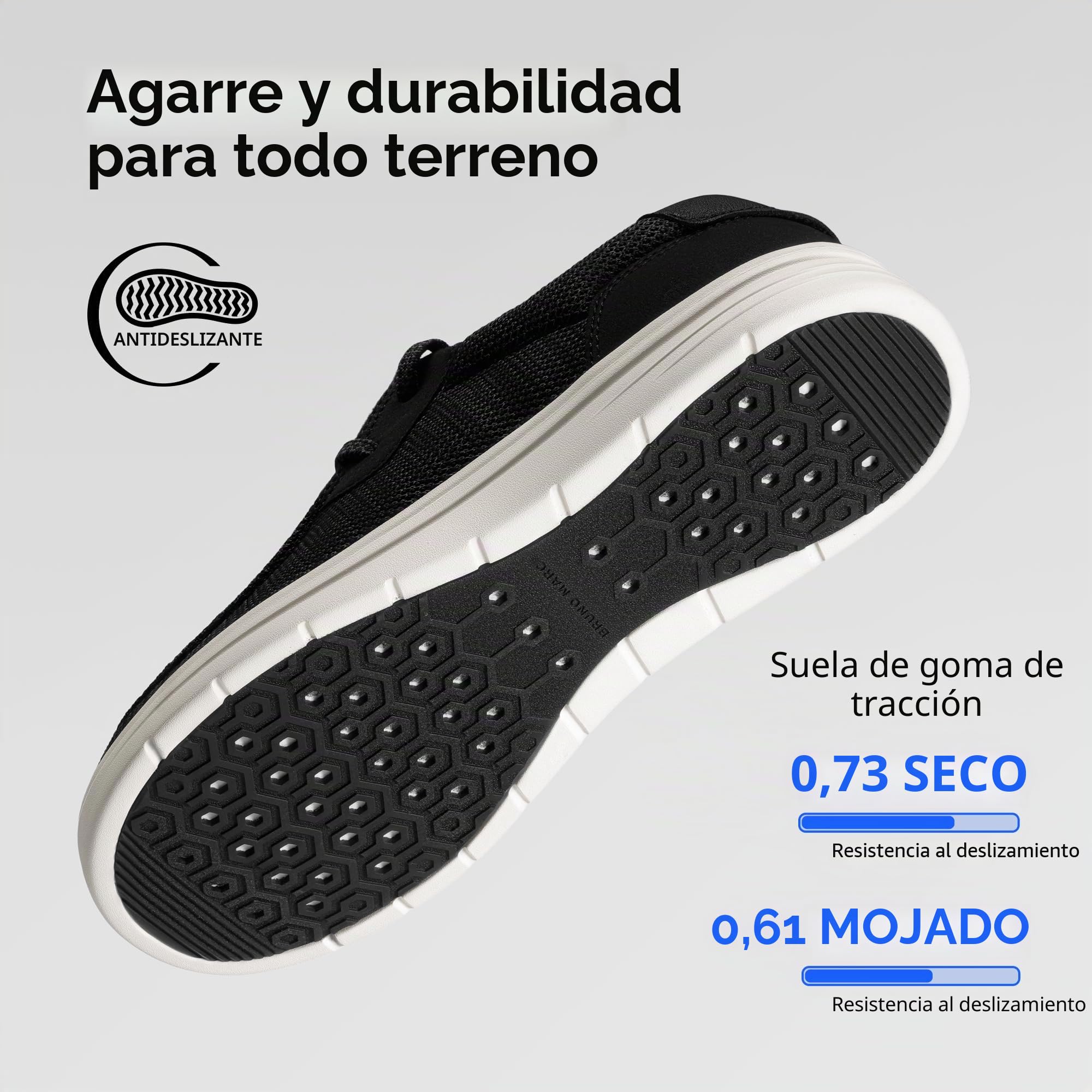 Bruno Marc Mocasines para hombre, con puntera ancha, con soporte de arco, antideslizantes, informales, ligeros, transpirables, cómodos