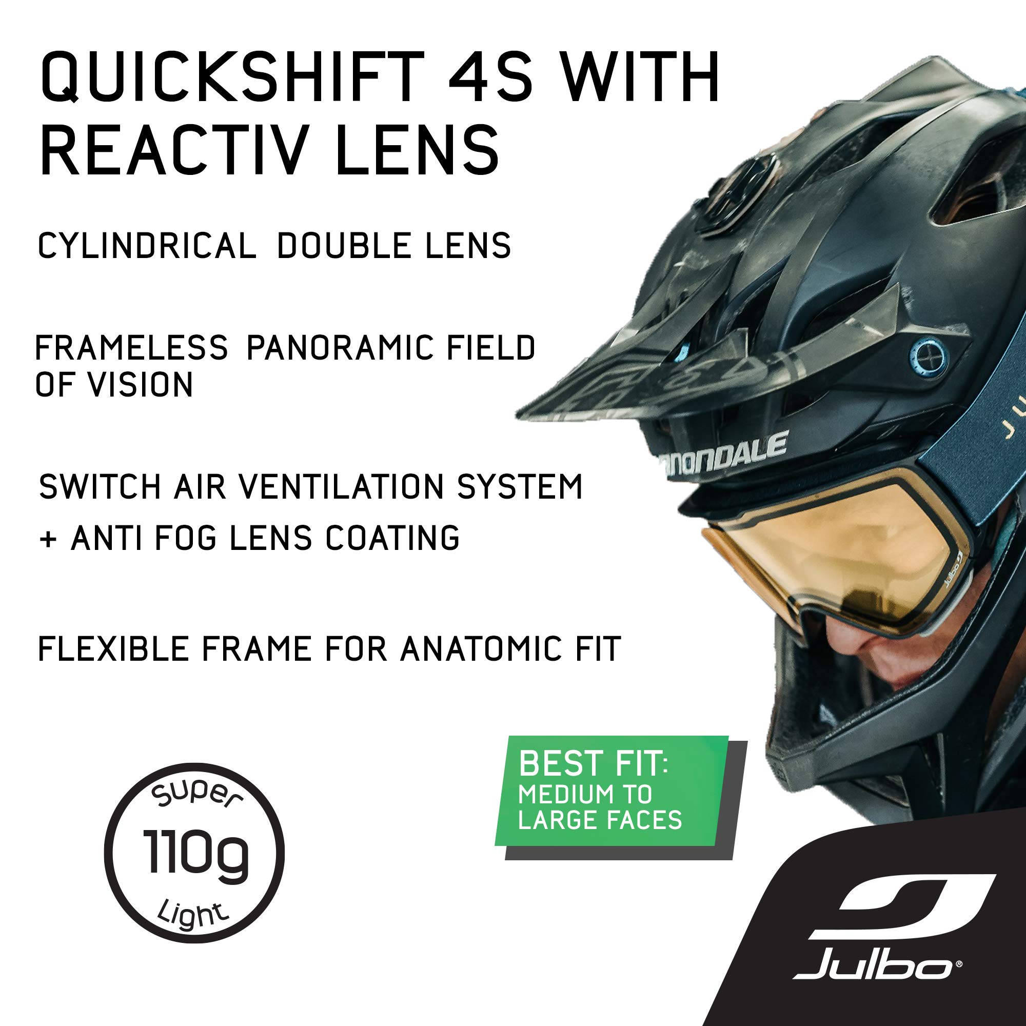 Julbo Quickshift Masque de ski avec écran REACTIV Photochromique Mixte