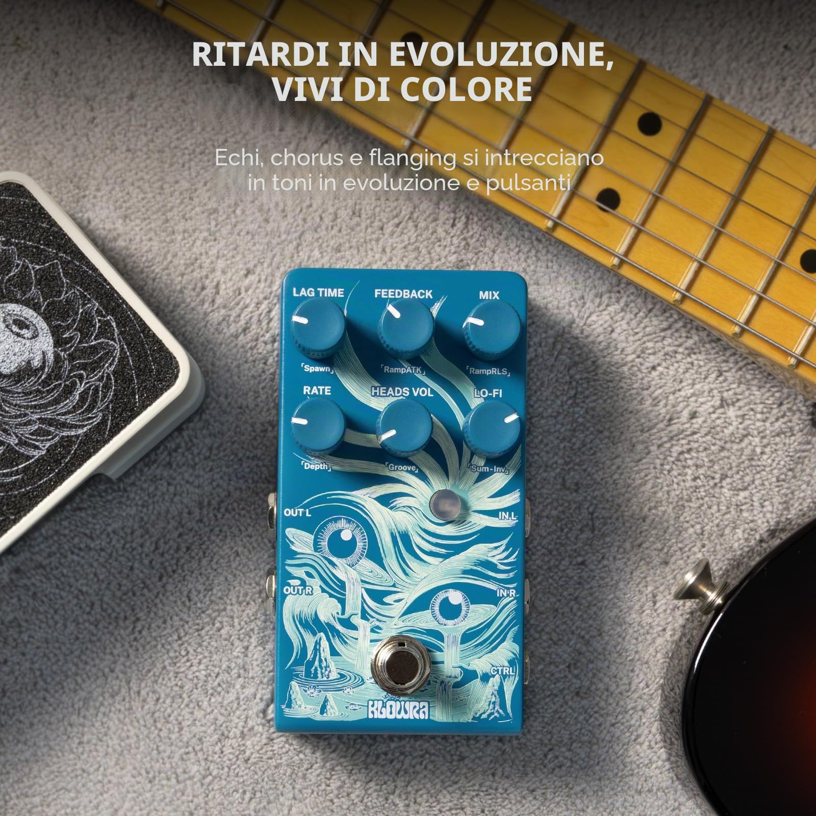 Rilum Multi-Head Delay Effetti Pedale