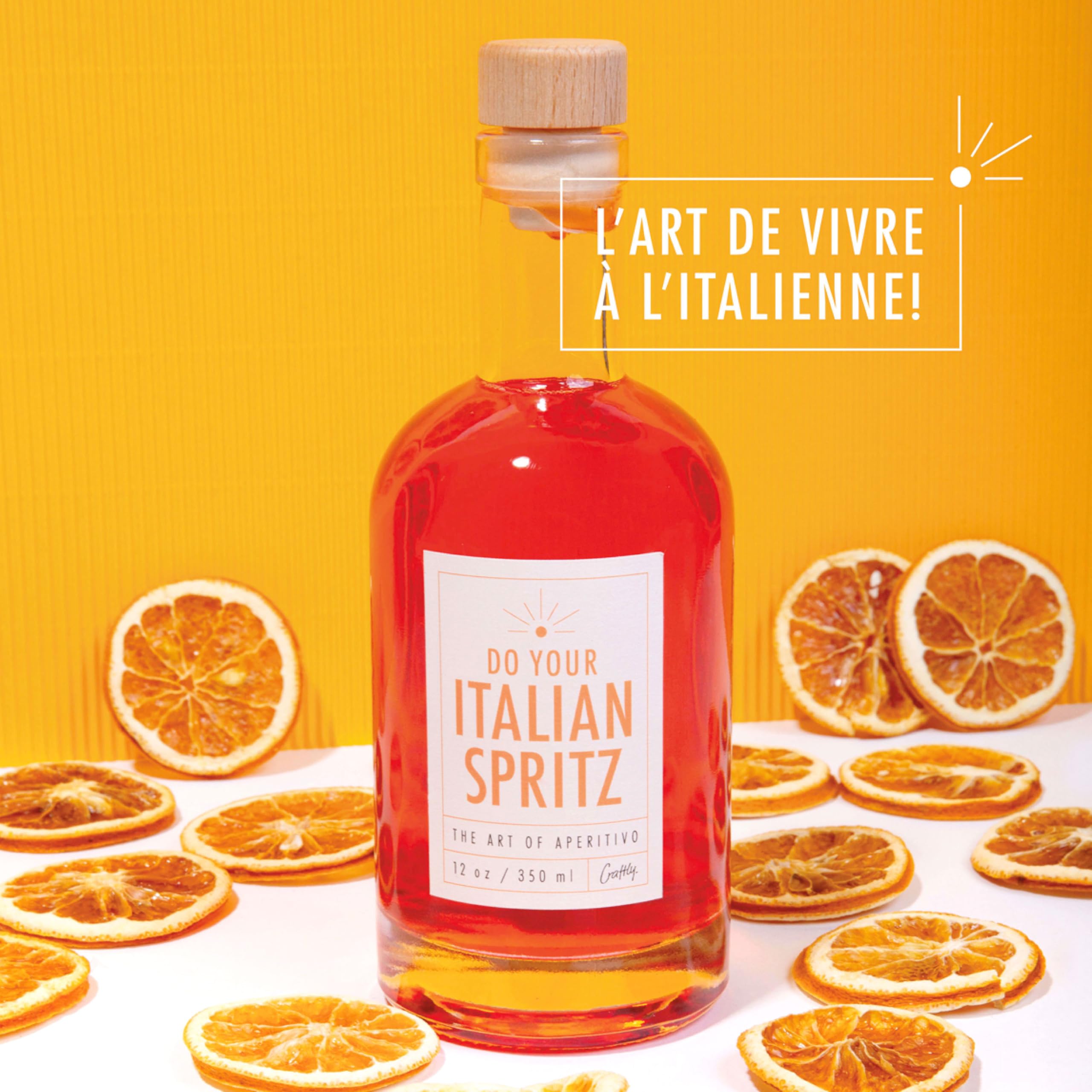 Craftly Kit d'infusion italienne Spritz – Expérience d'apéritif unique à la maison | Kit de cocktail DIY pour apéritivo et spritz