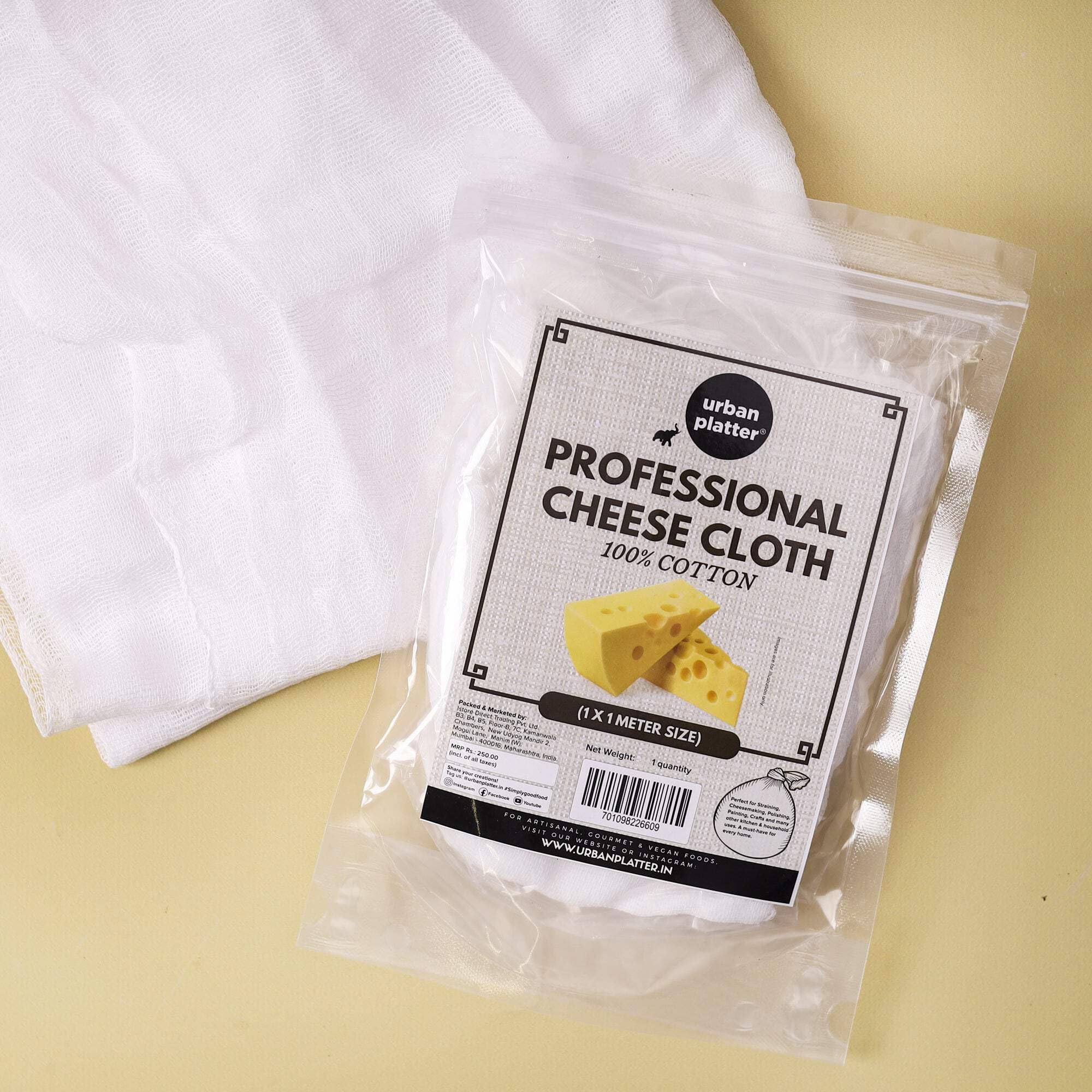 Urban Platter Premium Professional Cheese Making Cloth, 1 Pc [1 Mtr X 1 Mtr, 100% Cotton] - Image 6 thumbnail