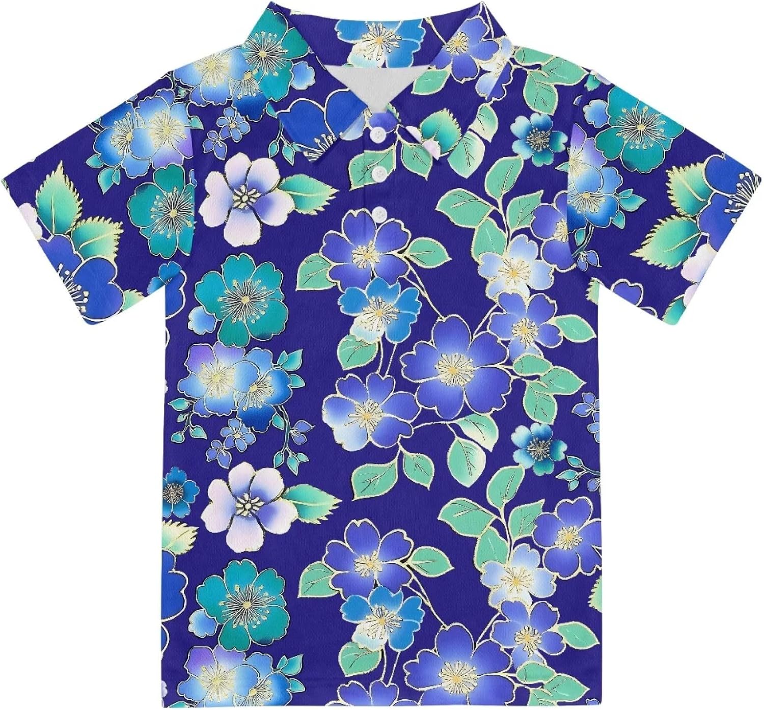 Boys Polo Shirt Short Sleeve Hawaiian Shirt for Kids Beach Holiday Summer
