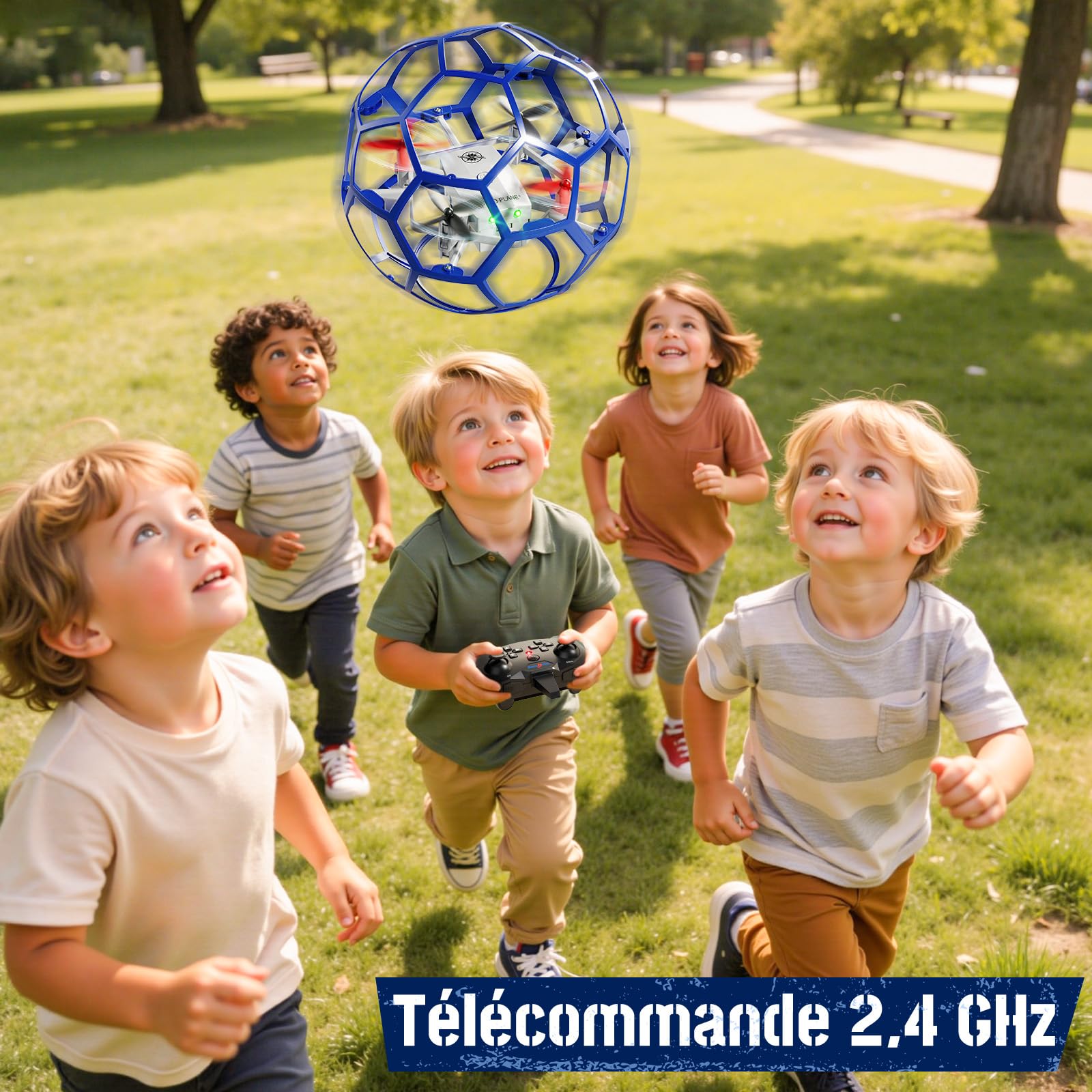 Drone Enfants, Quadricoptère Radiocommandé Garçons Fille 6-12 Ans | Rotation 360°, Vol Stationnaire, Mode sans Tête, 3 Niveaux de Vitesses, Vol Circulaire Automatique, Cadeau Anniversaire